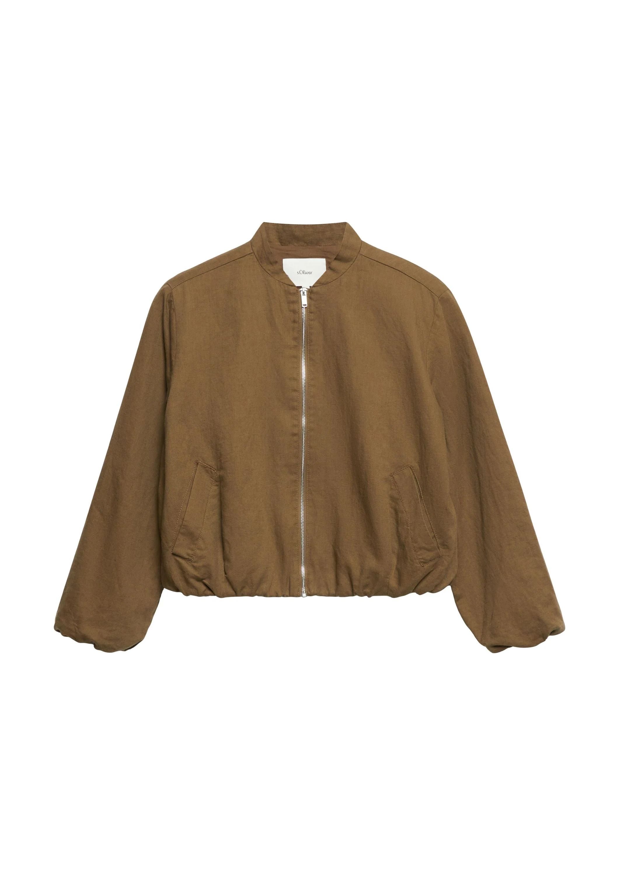 Jacke aus Leinenmix