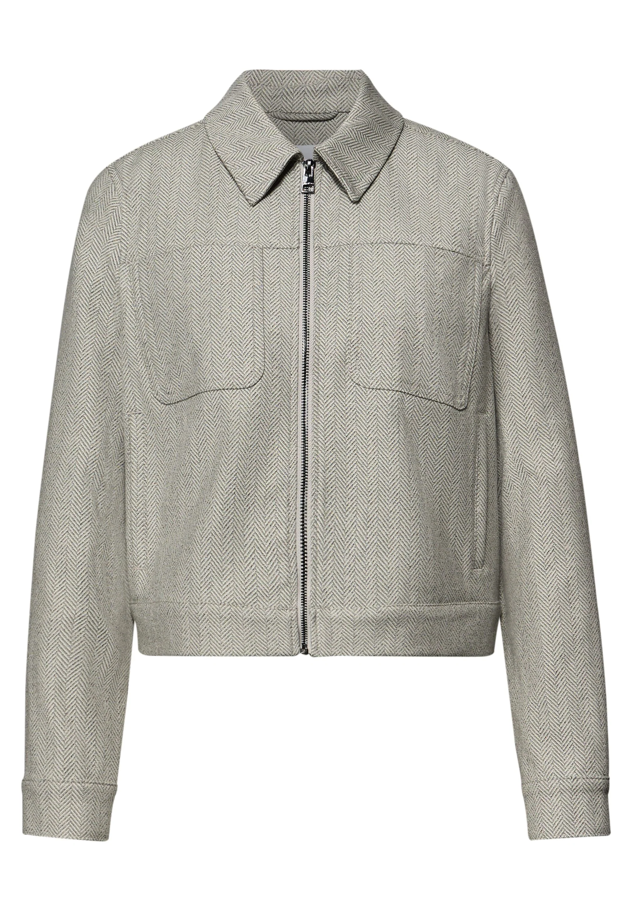 Jacke mit Fischgrätmuster
