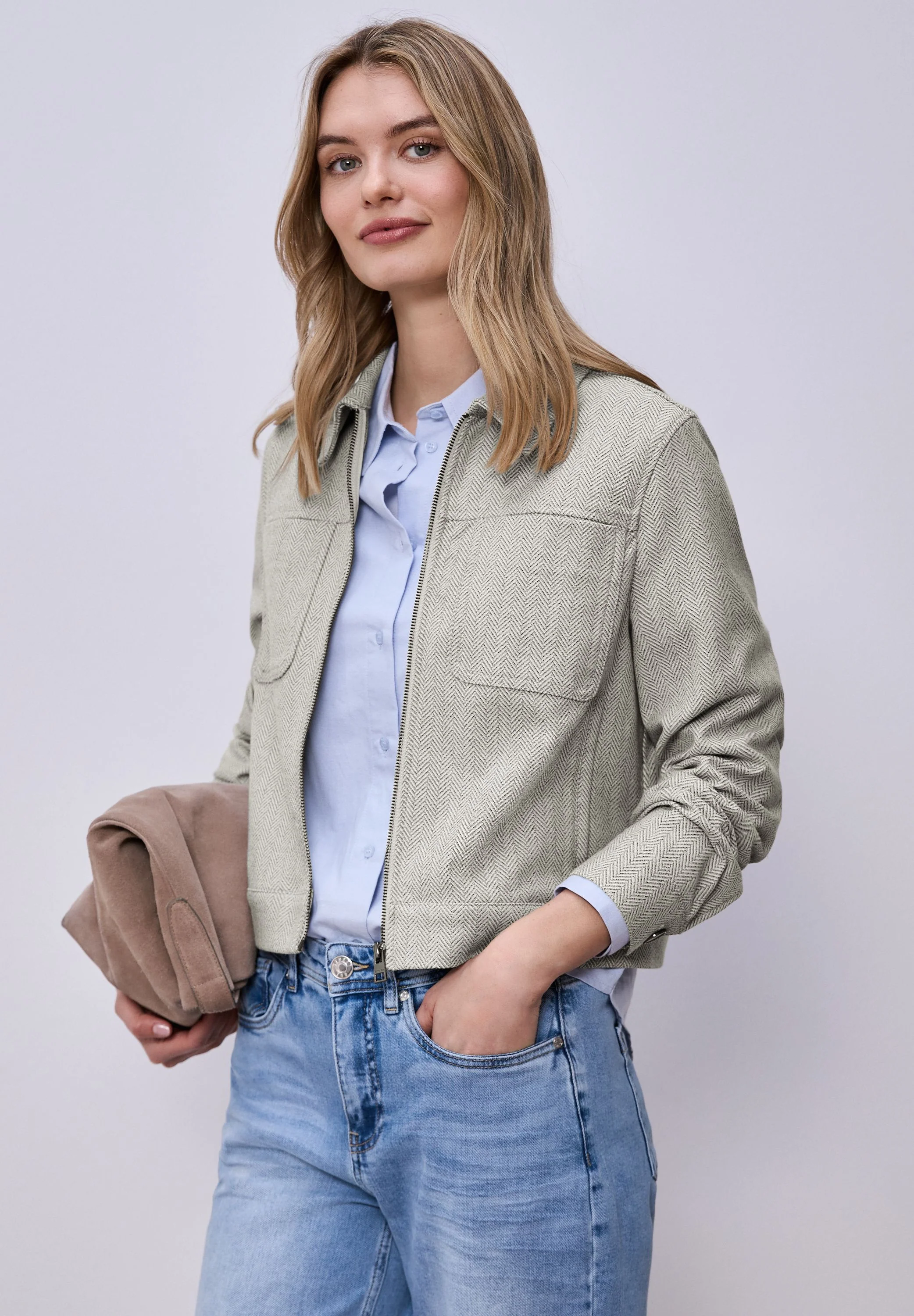 Jacke mit Fischgrätmuster - Image 6
