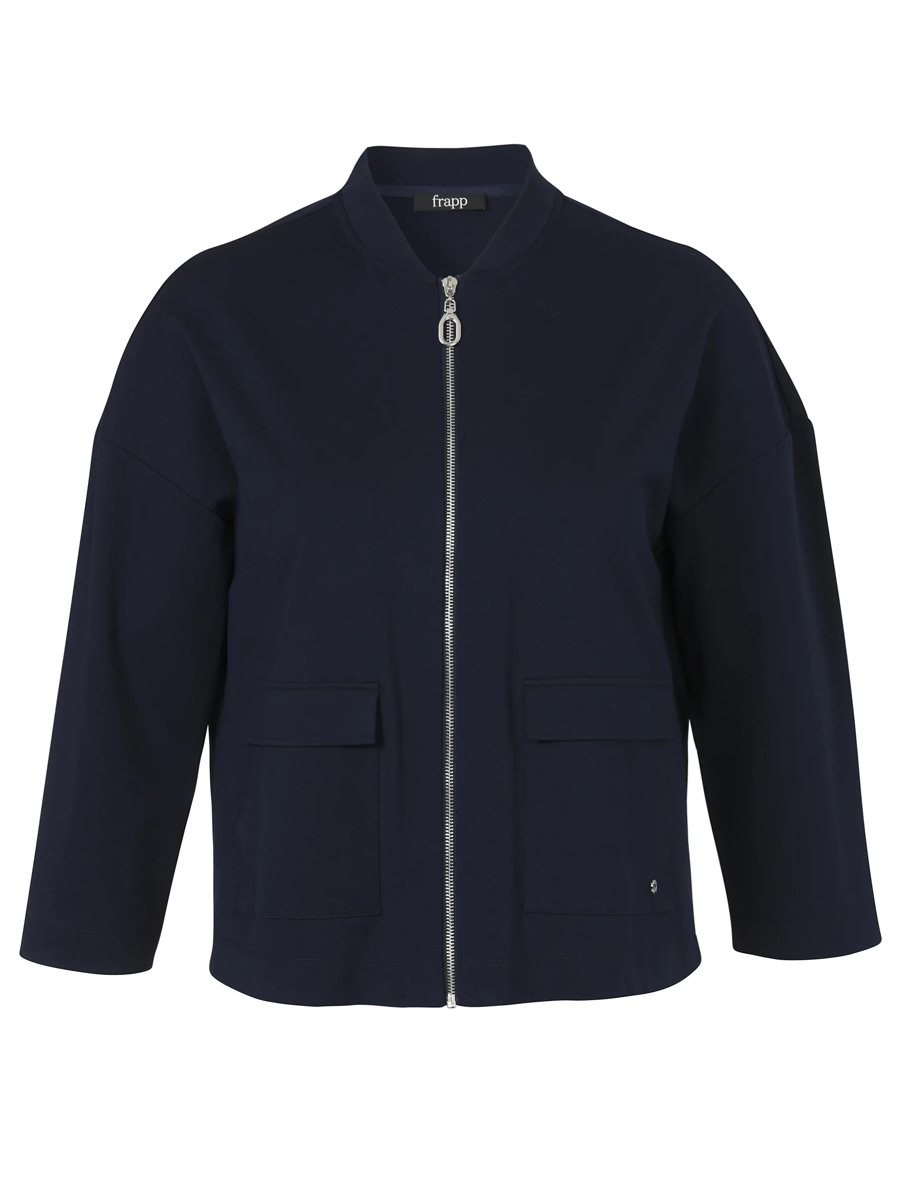 Jacke mit Stehkragen aus Viskosemix