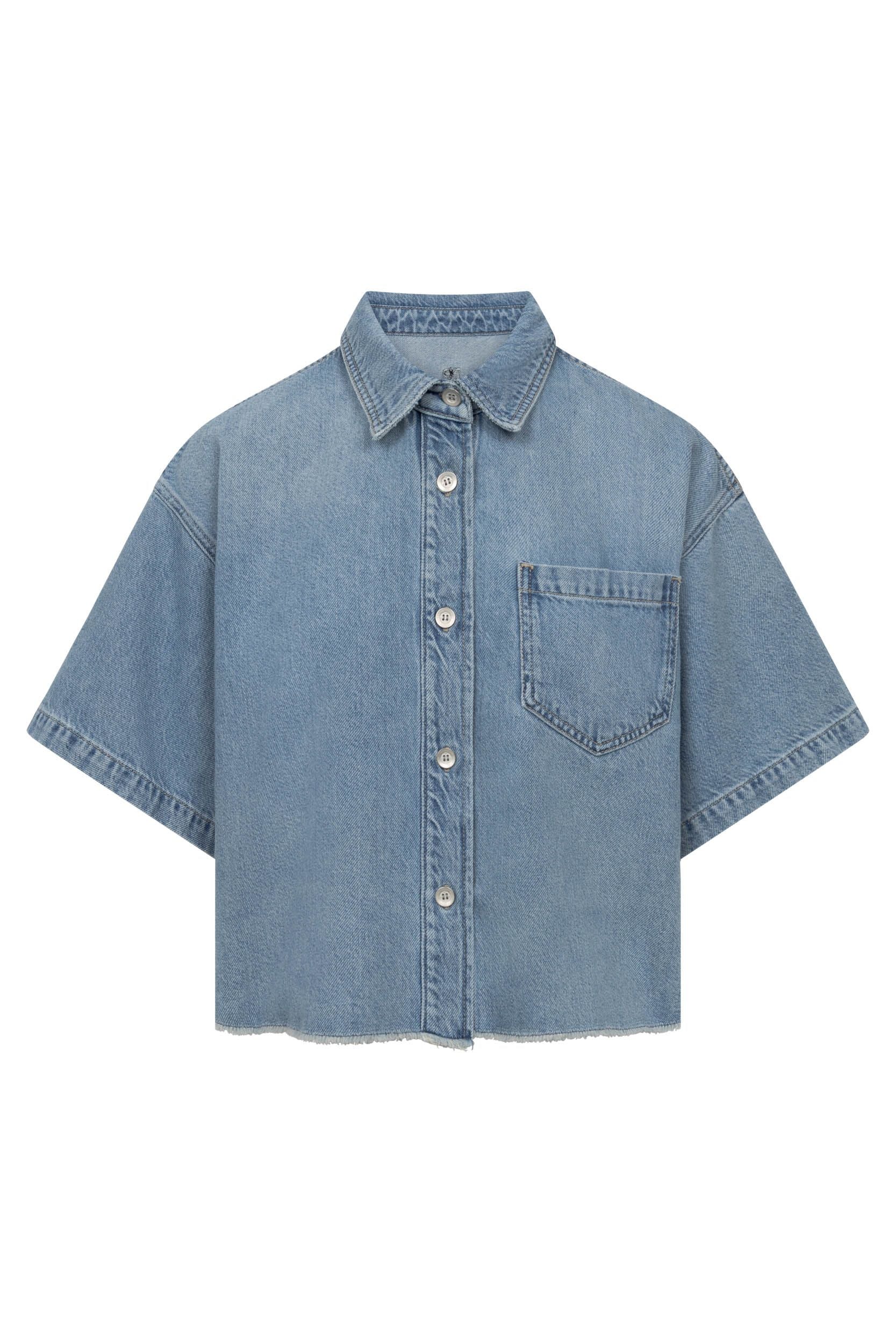 Jeans-Overshirt ZURI aus Baumwollmix