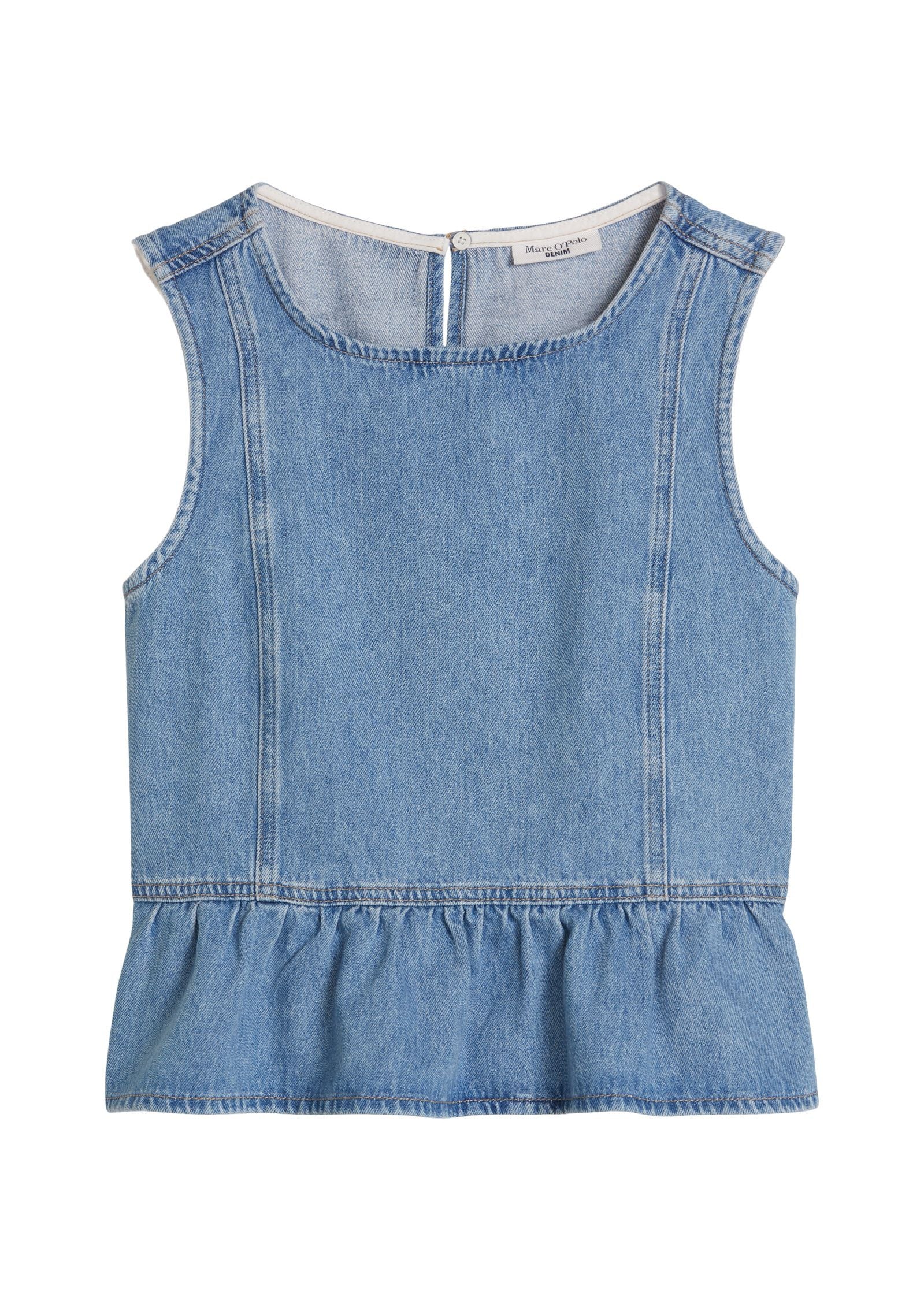 Jeans-Volant-Bluse Relaxed Fit