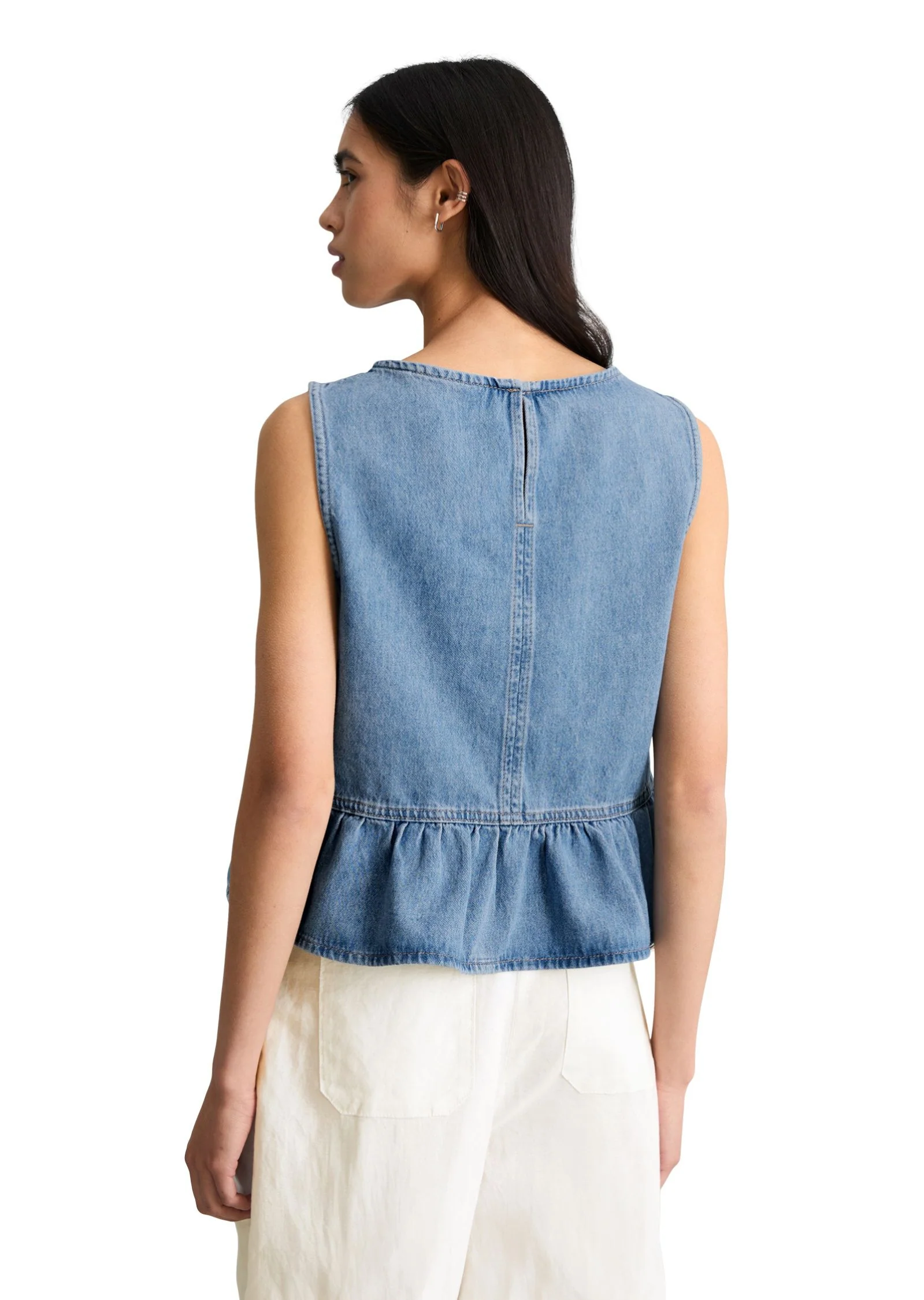 Jeans-Volant-Bluse Relaxed Fit - Image 2