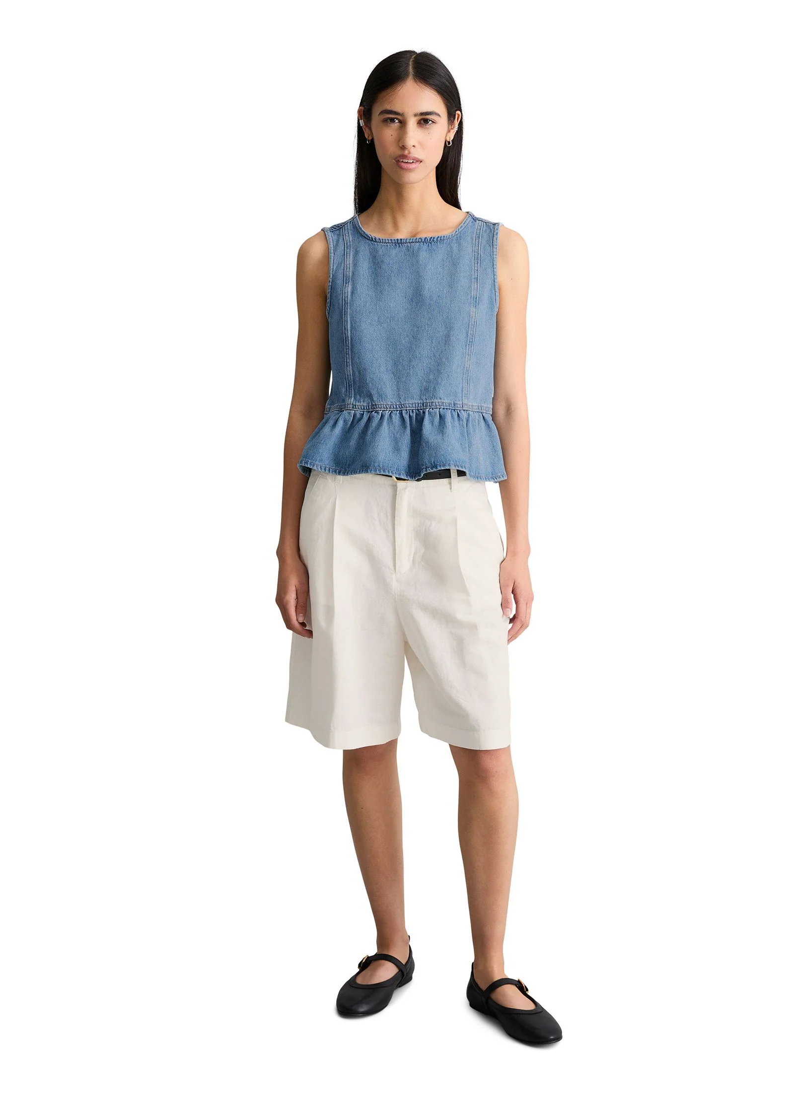Jeans-Volant-Bluse Relaxed Fit - Image 4