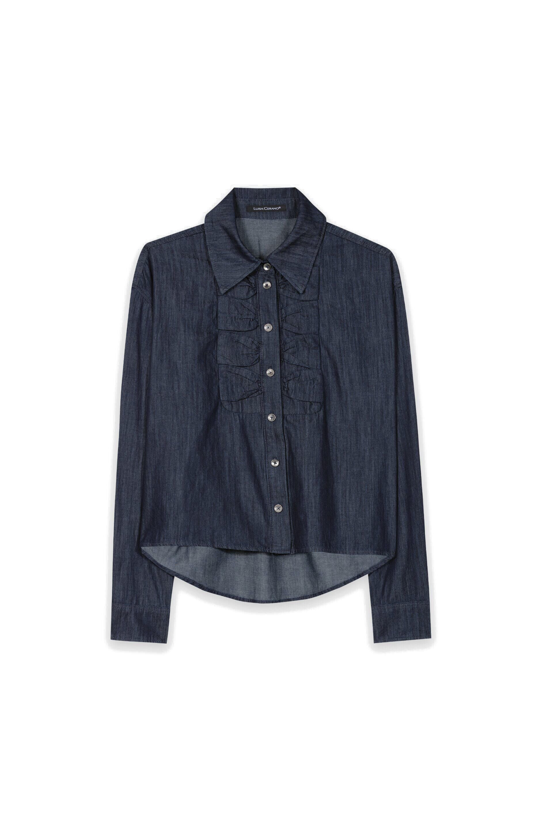 Jeansbluse aus Baumwolle