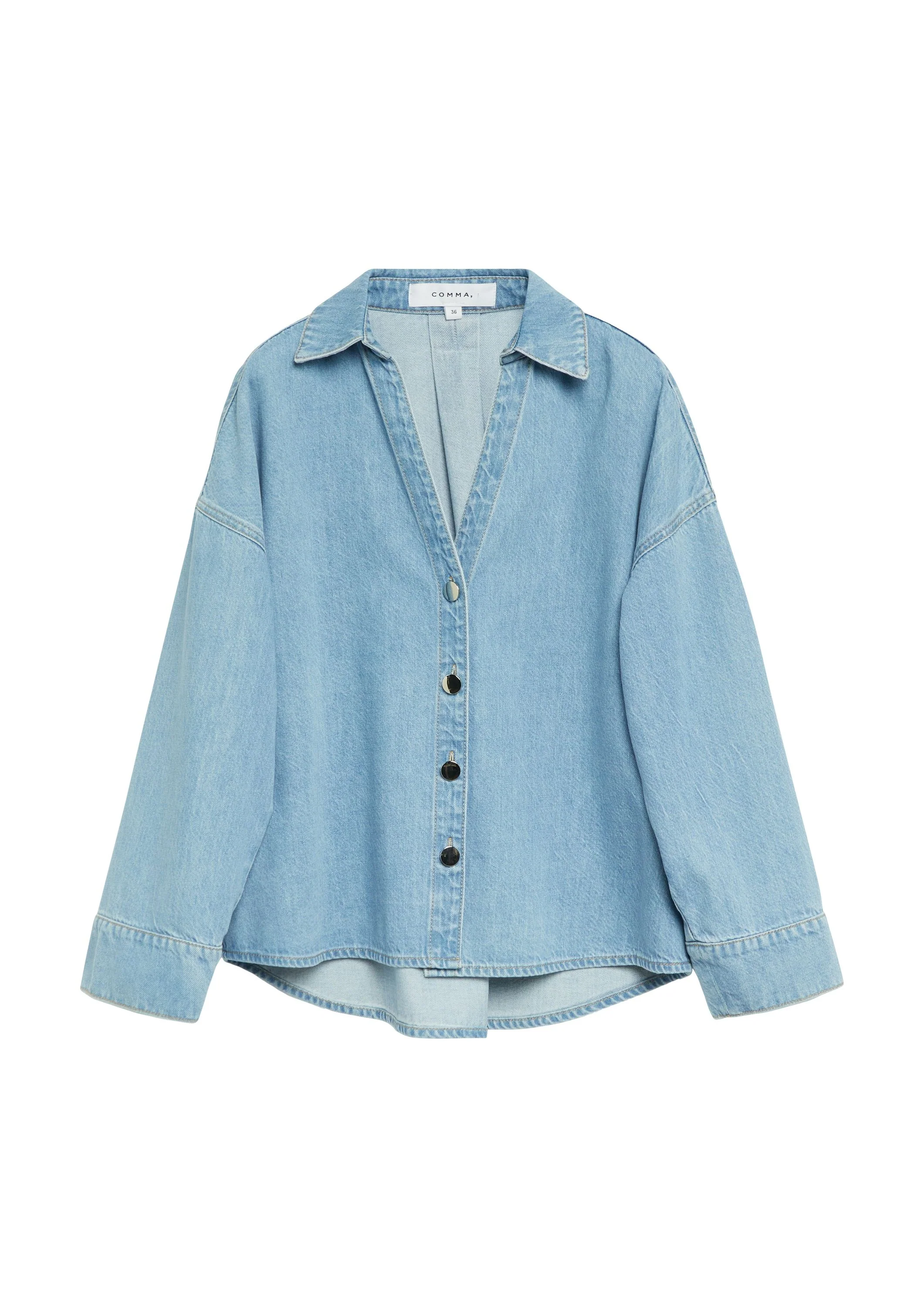Jeansbluse aus Baumwollmix