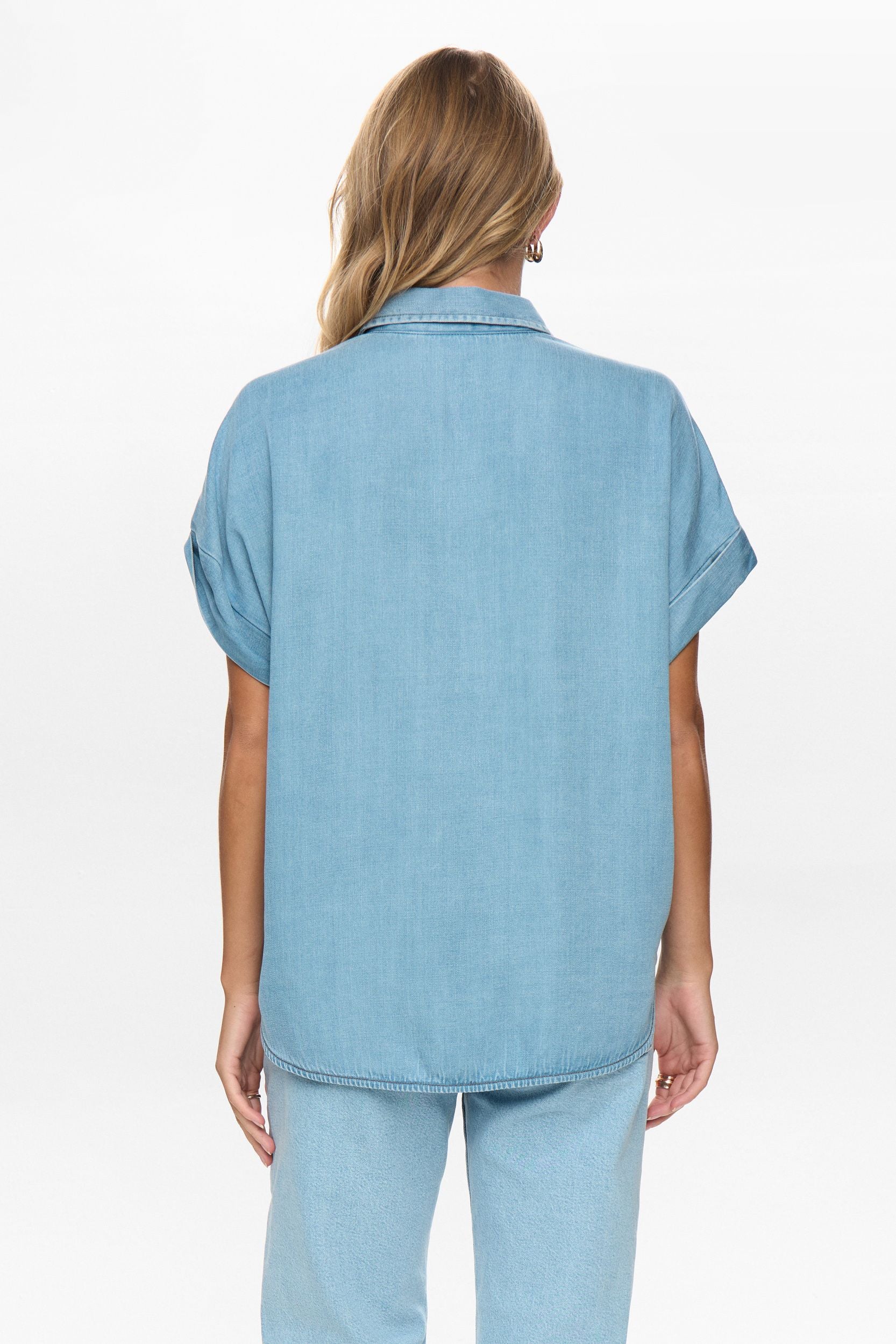 Jeansbluse NUELIDA aus Lyocell - Image 2
