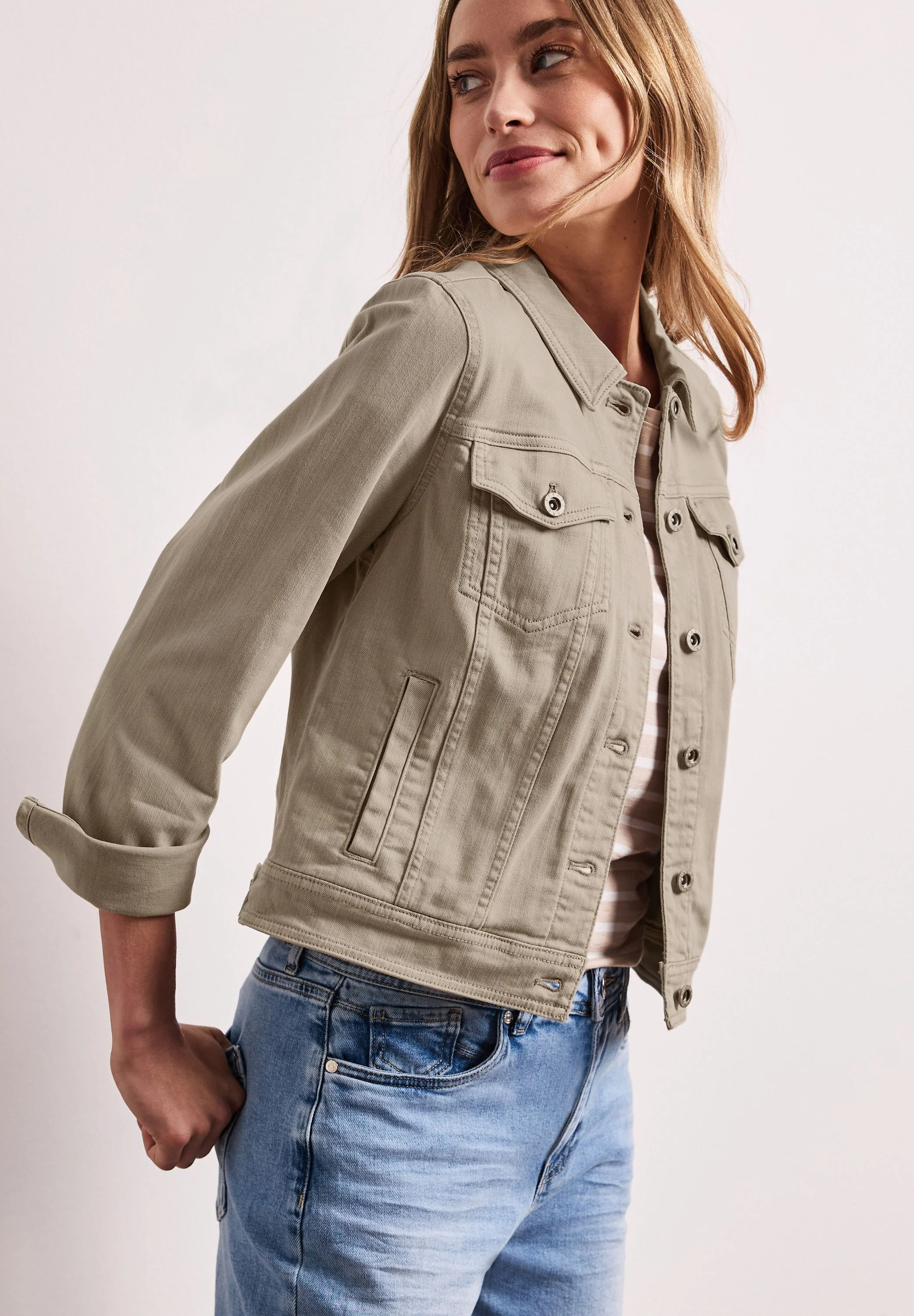 Jeansjacke im Colored-Denim-Look - Image 3