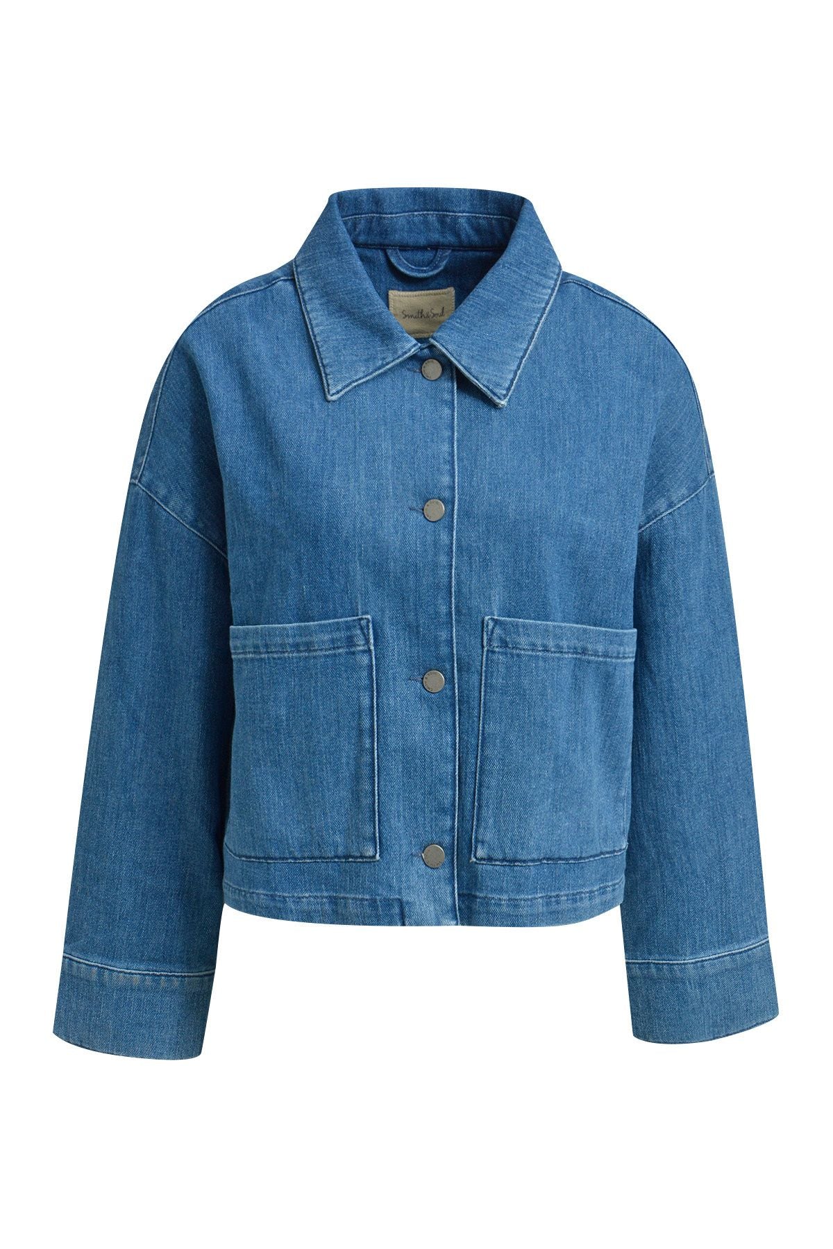 Jeansovershirt aus Baumwollmix