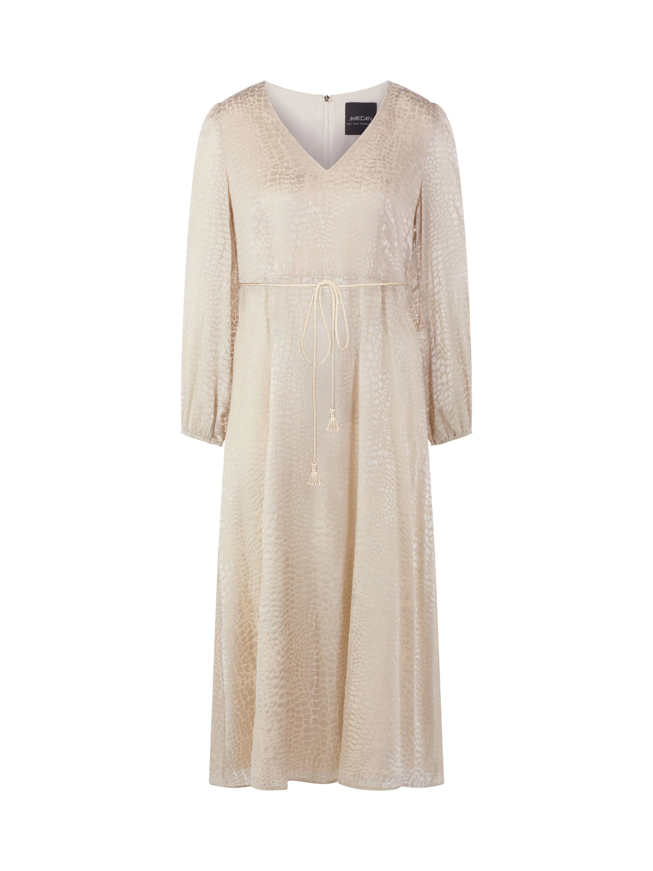 Kleid aus Dévoré-Satin mit Leomuster
