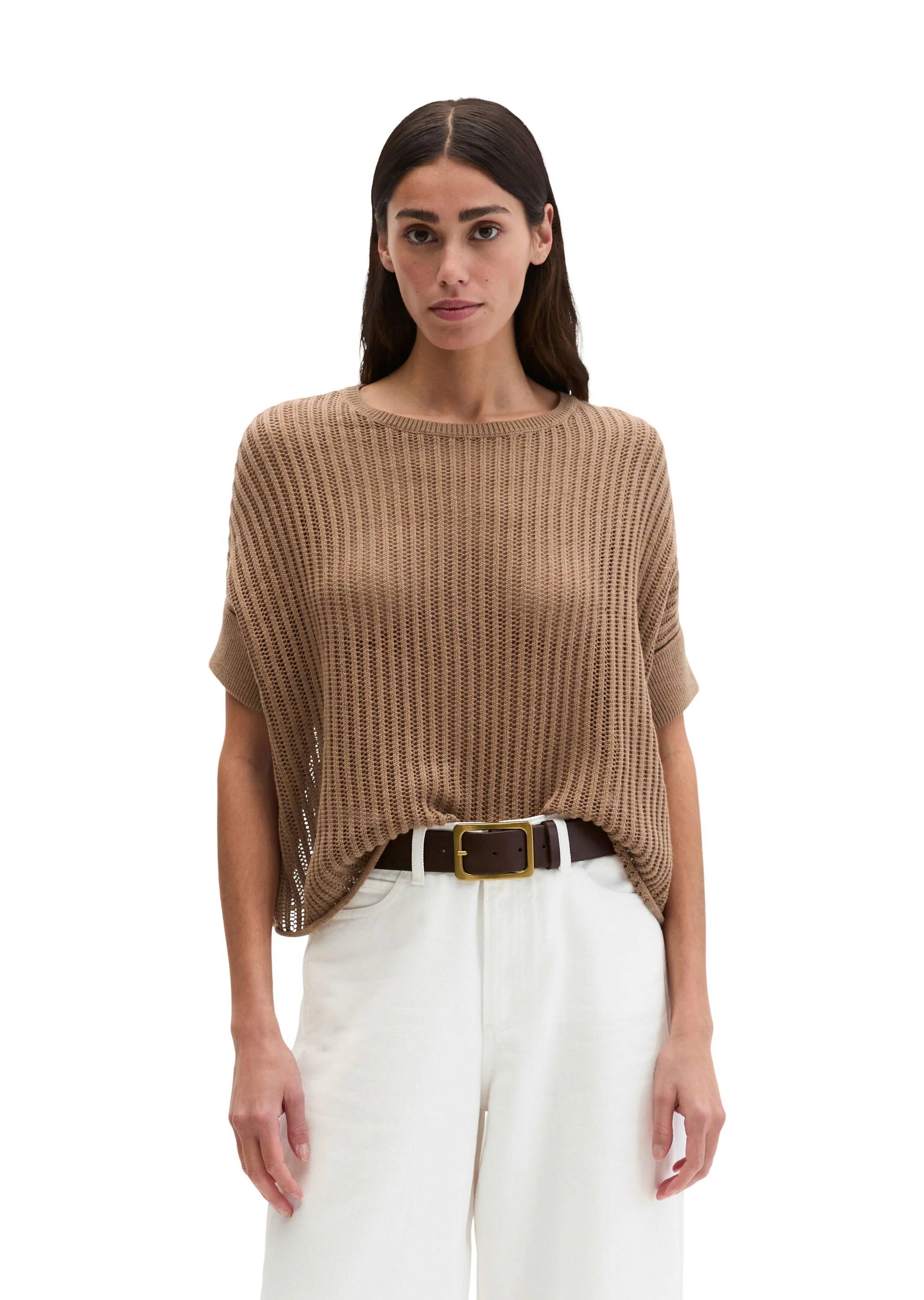 Kurzarm-Strickpullover Boxy Fit - Image 3
