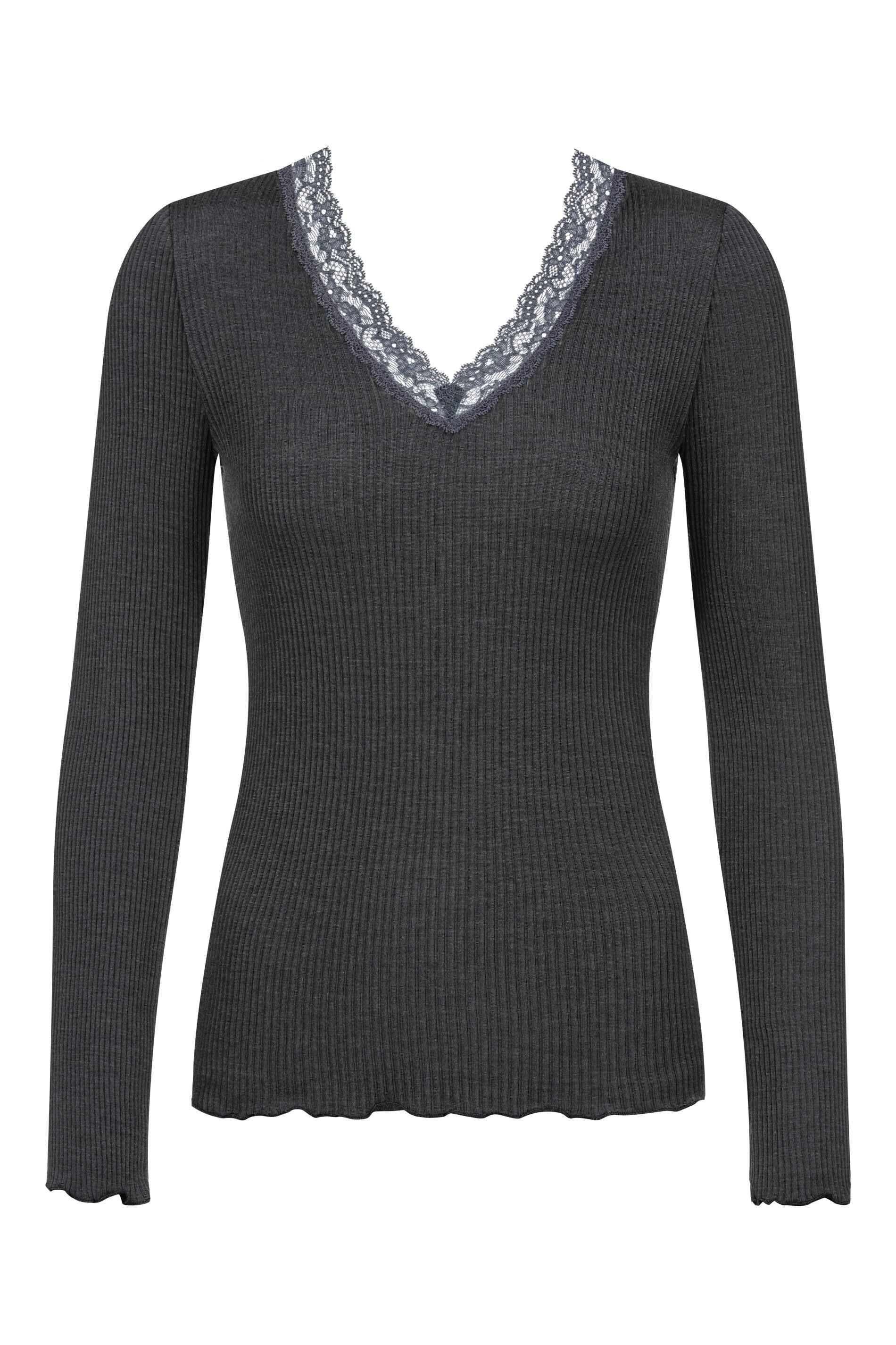 Langarmshirt aus Rippstrick