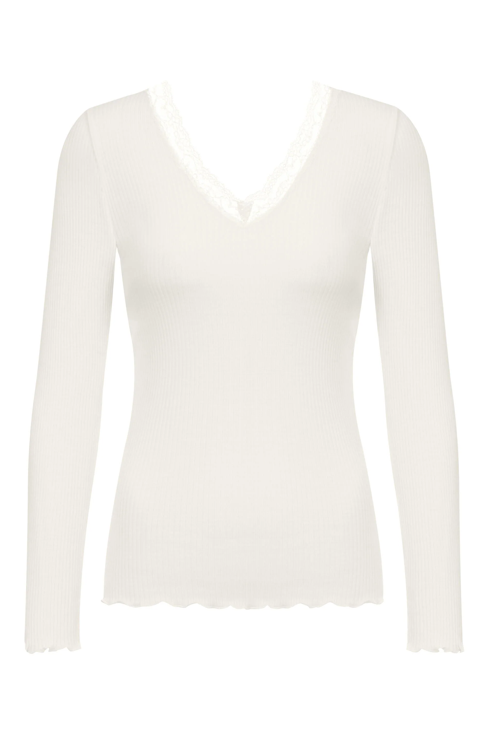 Langarmshirt aus Rippstrick