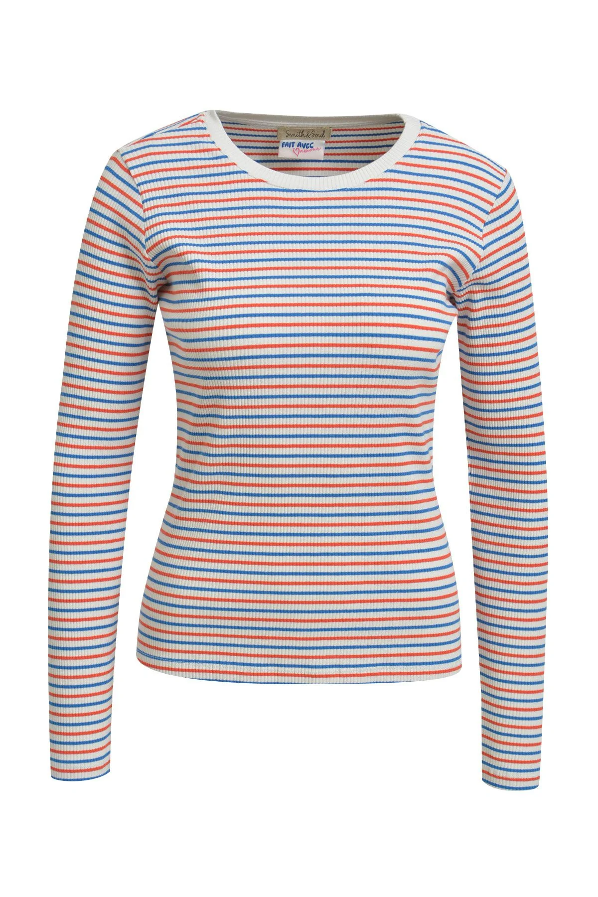 Langarmshirt aus Rippstrick