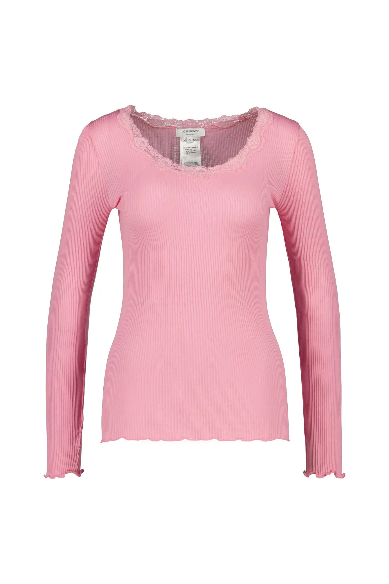 Langarmshirt aus Seide-, Baumwollmix