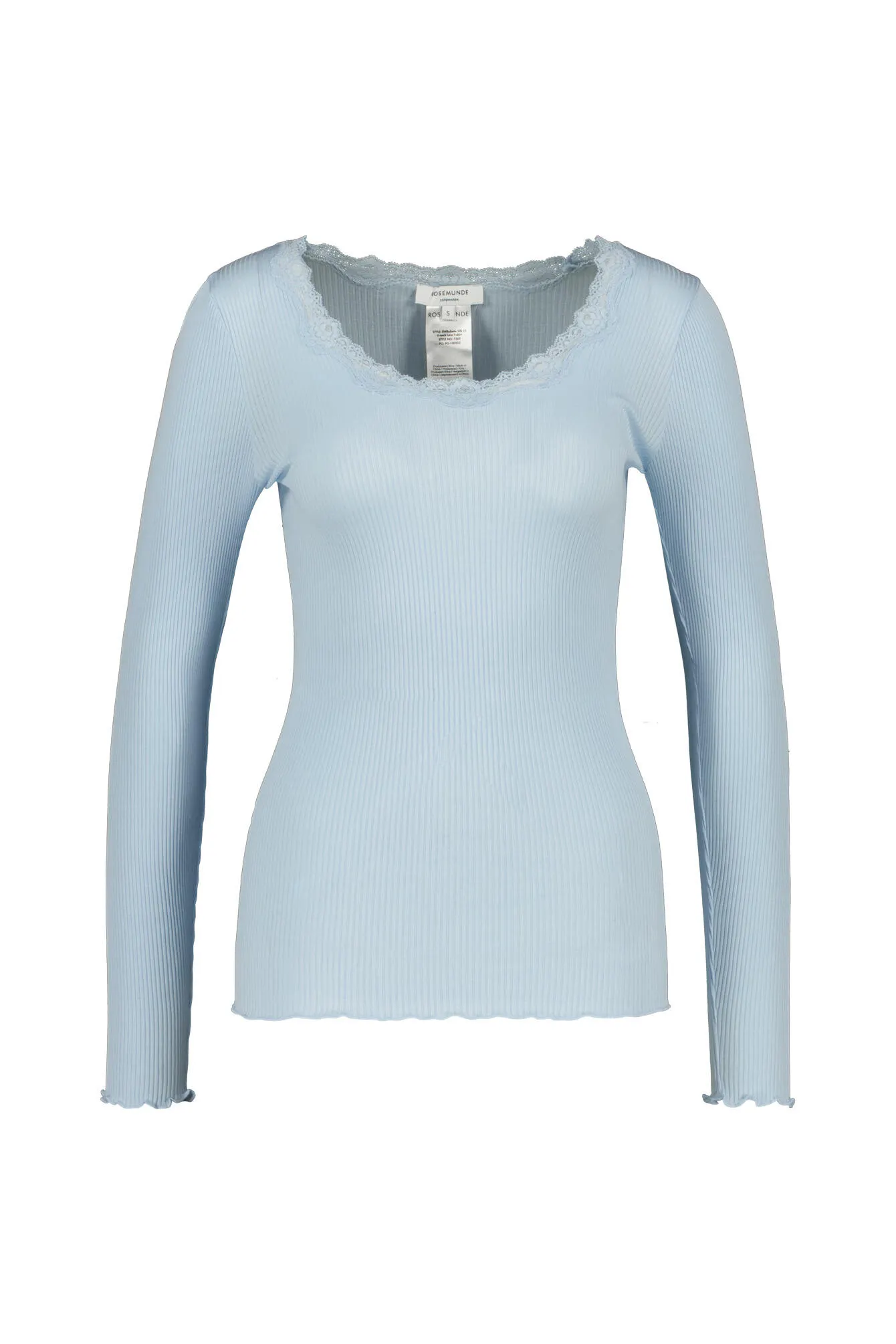 Langarmshirt aus Seide-, Baumwollmix