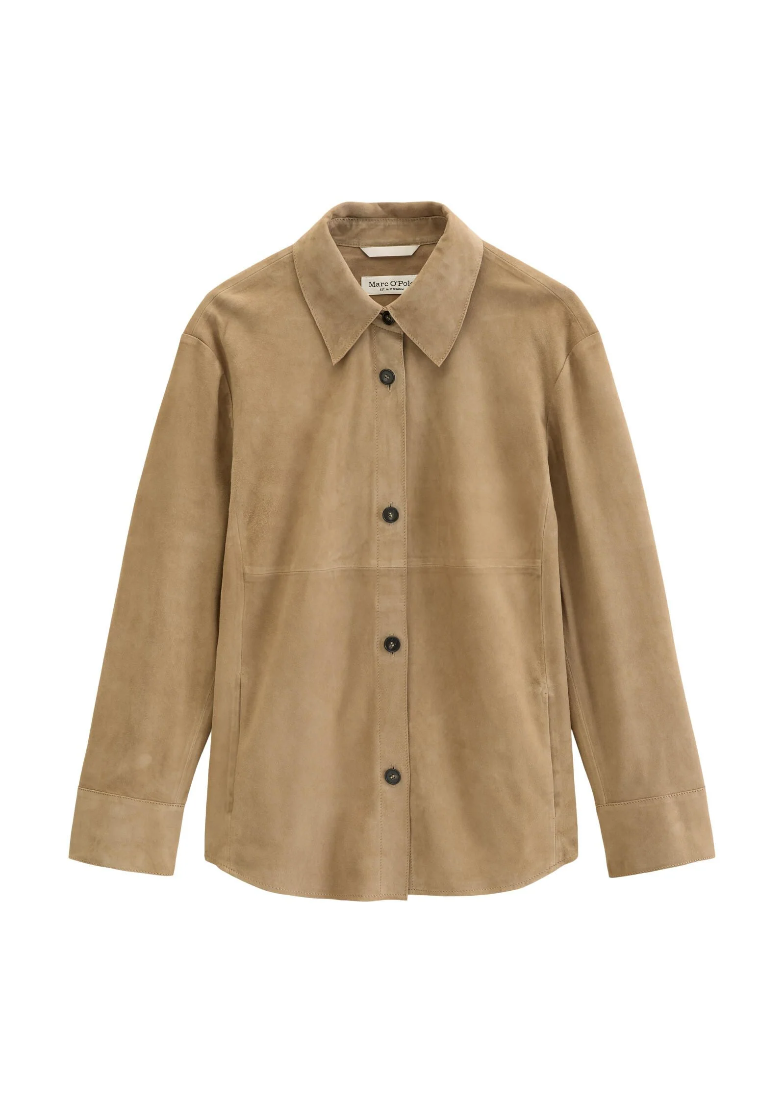 Leder-Overshirt Regular Fit