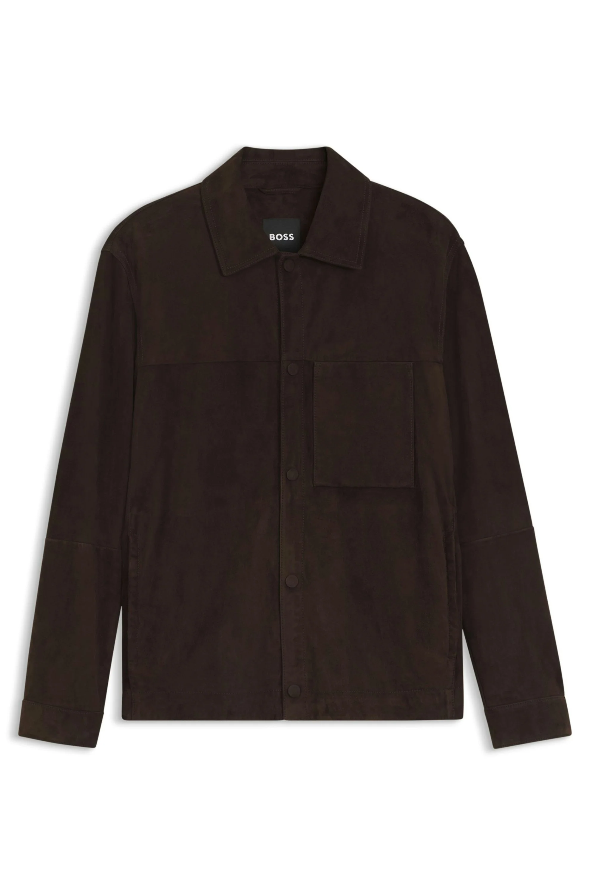 Lederjacke mit aufliegendem Kragen