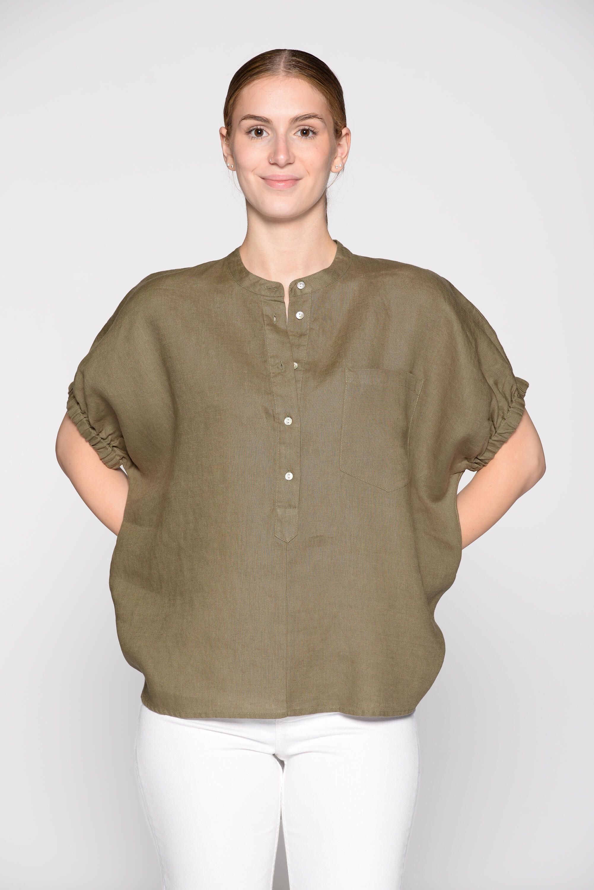 Leinenbluse kurzärmelig - Image 3