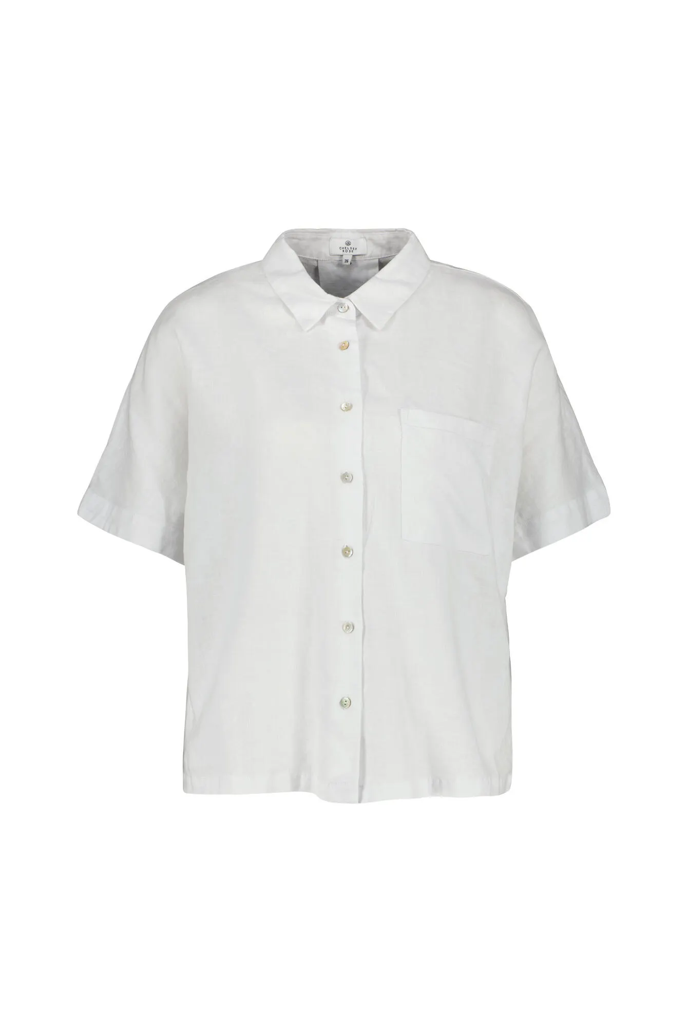 Leinenbluse mit Kurzarm