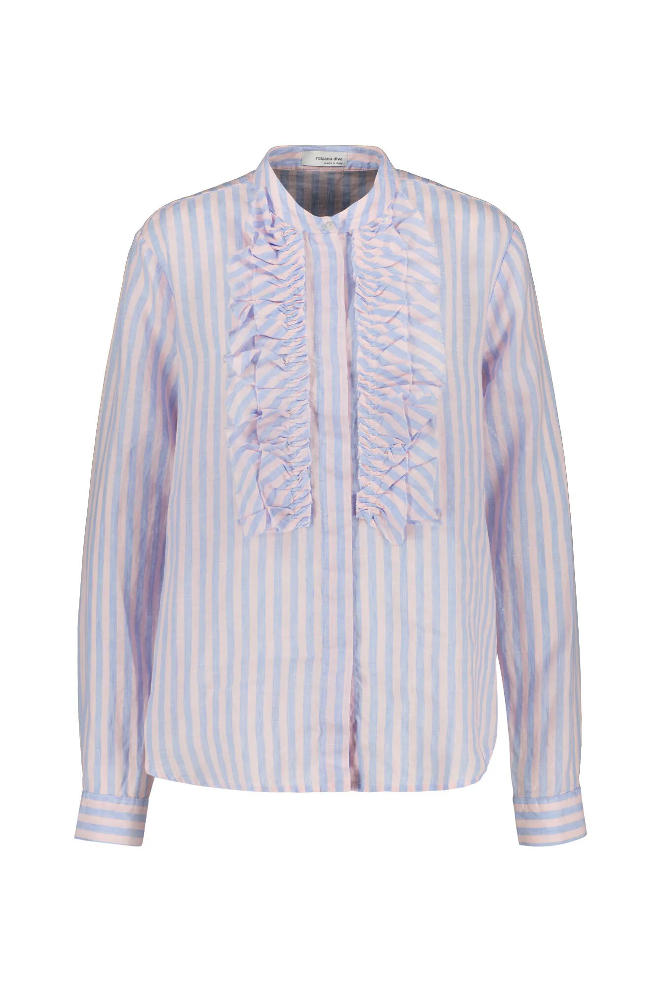 Leinenbluse mit Rüschen