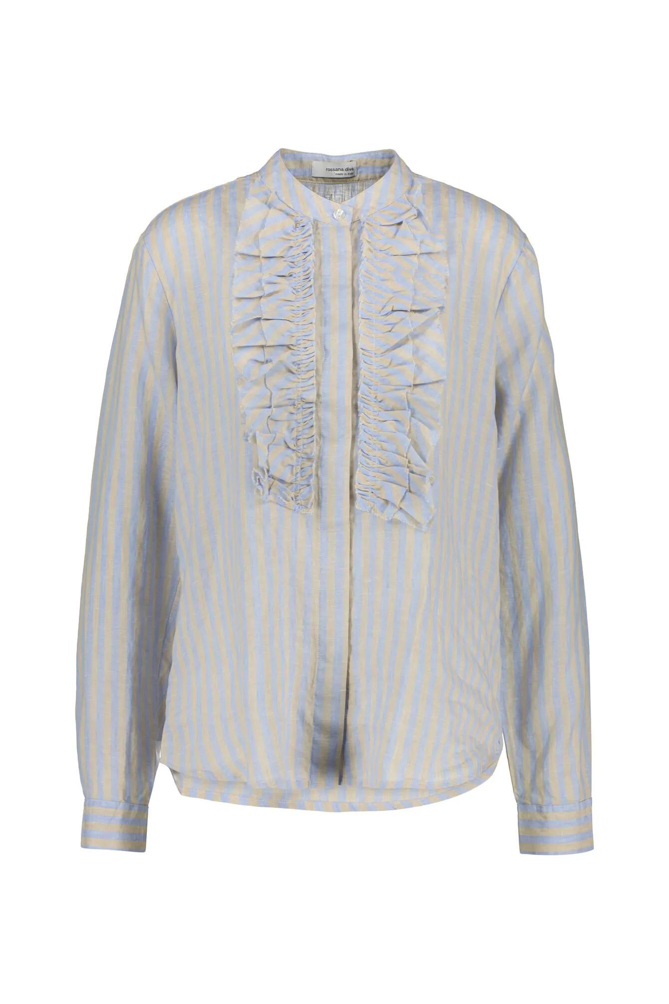 Leinenbluse mit Rüschen