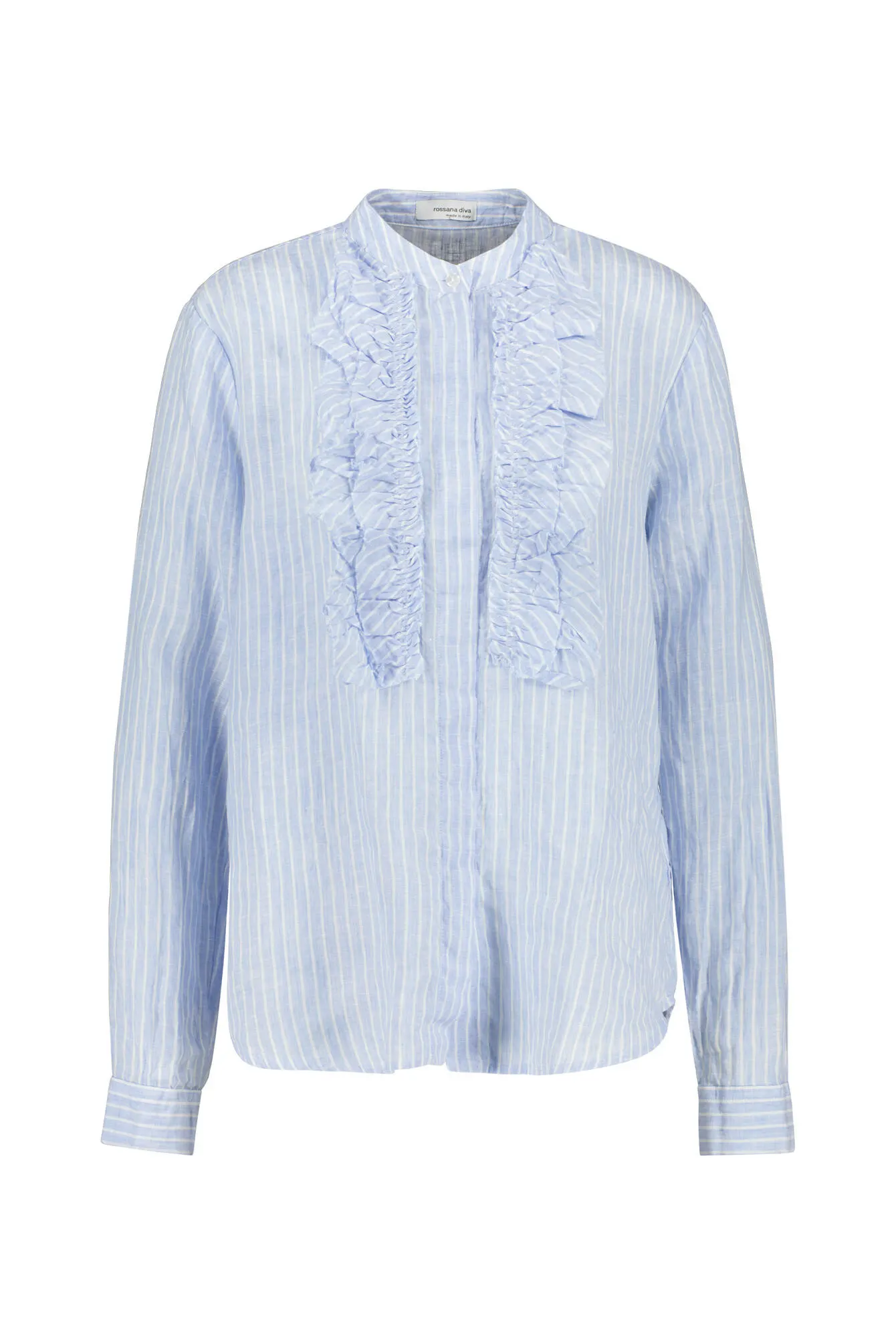 Leinenbluse mit Rüschen
