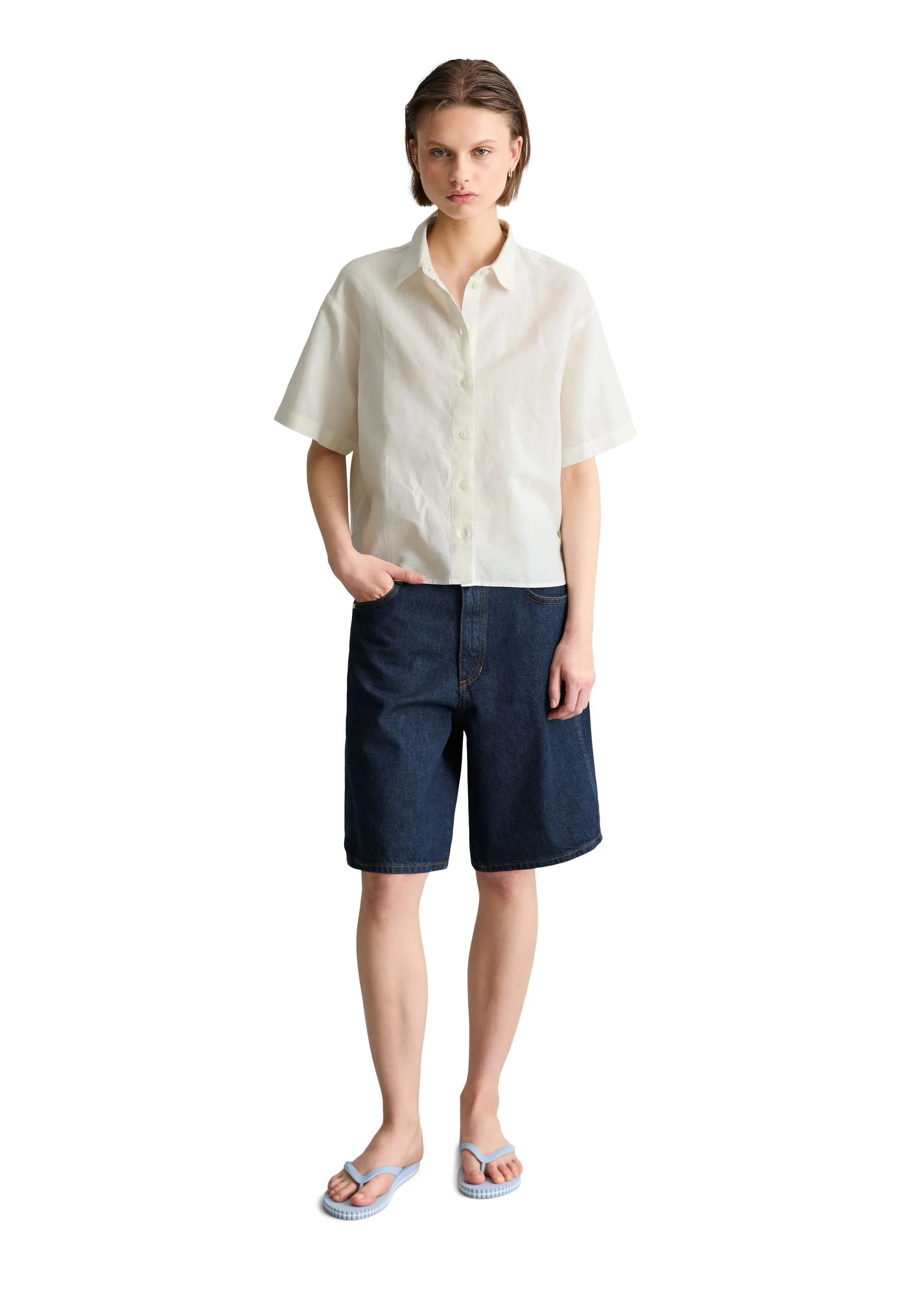 Leinenbluse Relaxed Fit - Image 4
