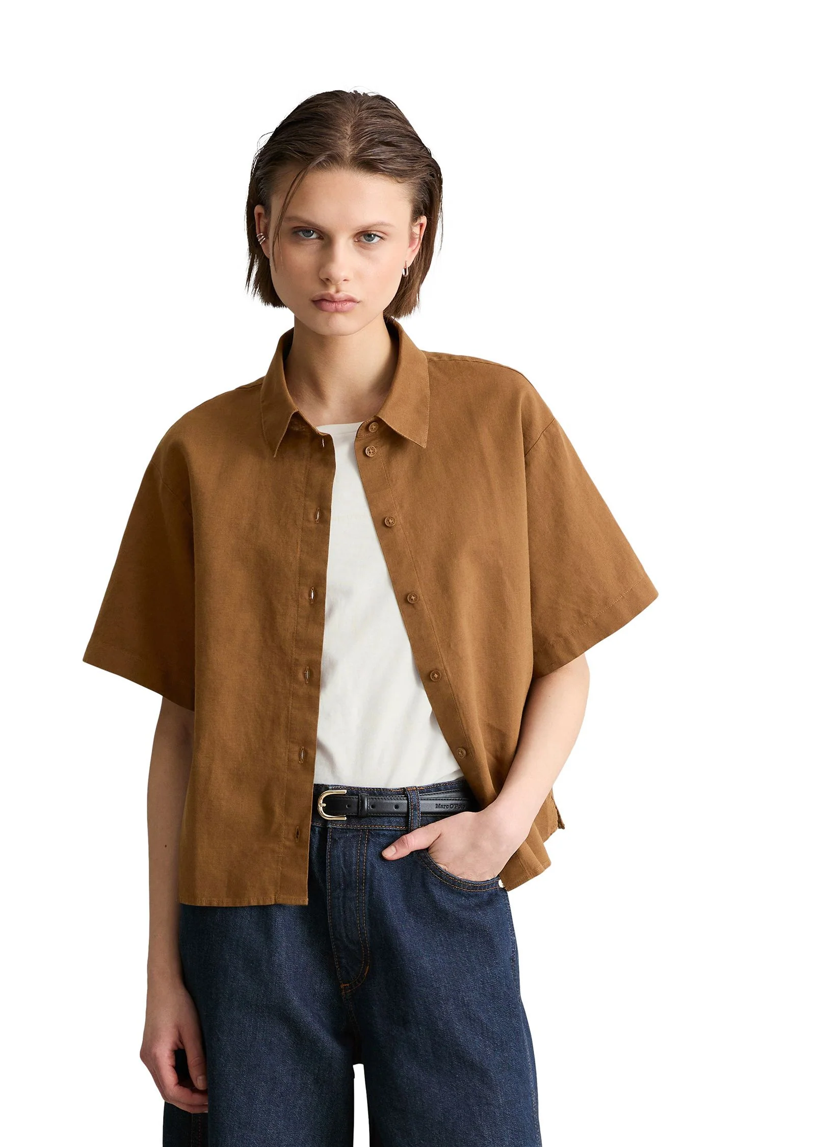 Leinenbluse Relaxed Fit - Image 3