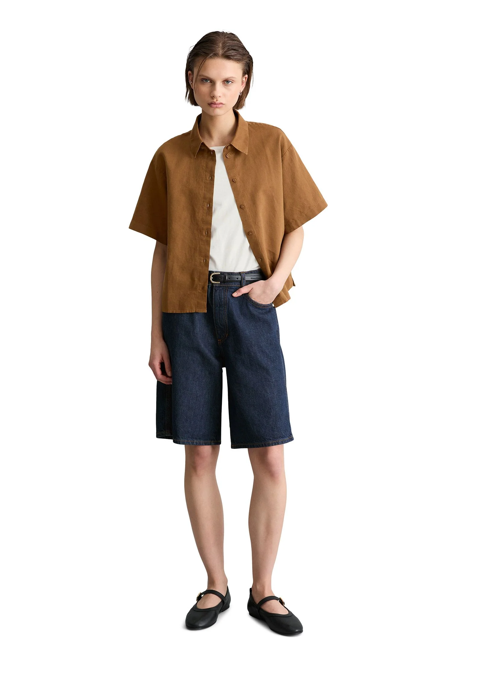Leinenbluse Relaxed Fit - Image 4