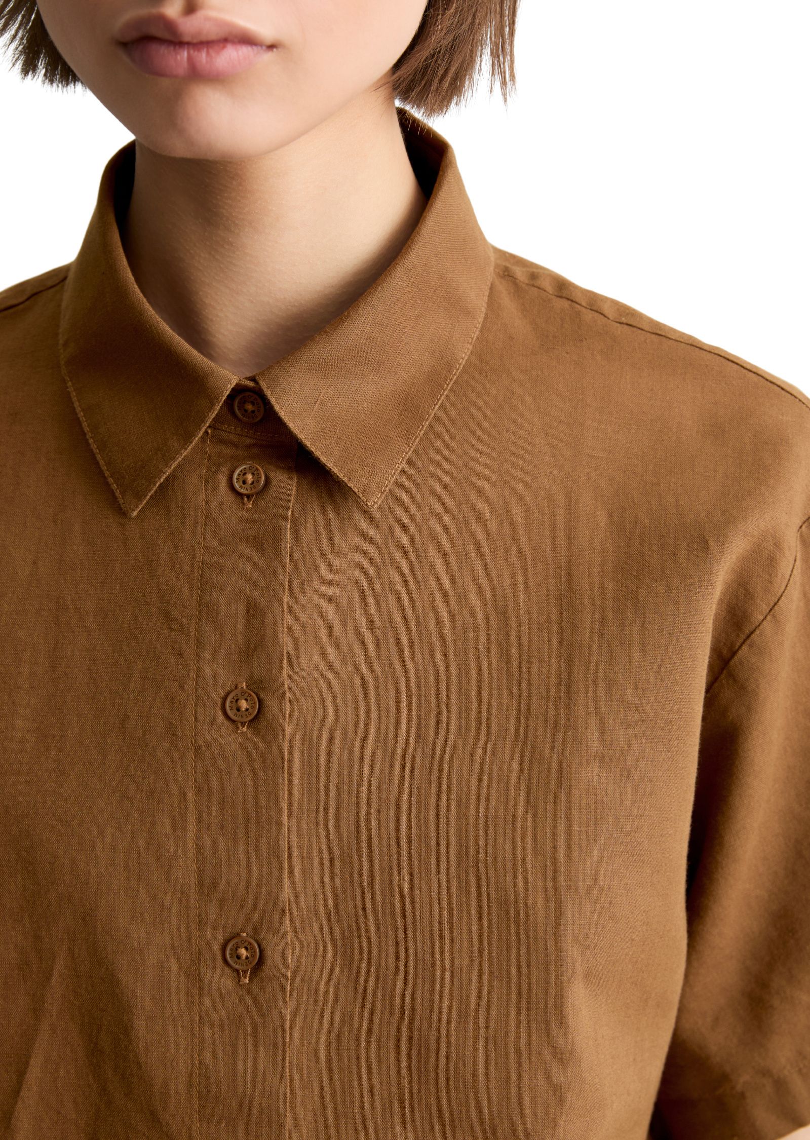 Leinenbluse Relaxed Fit - Image 5