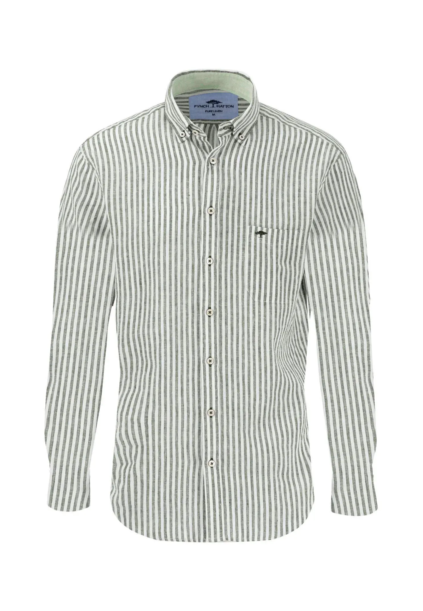 Leinenhemd gestreift Regular Fit