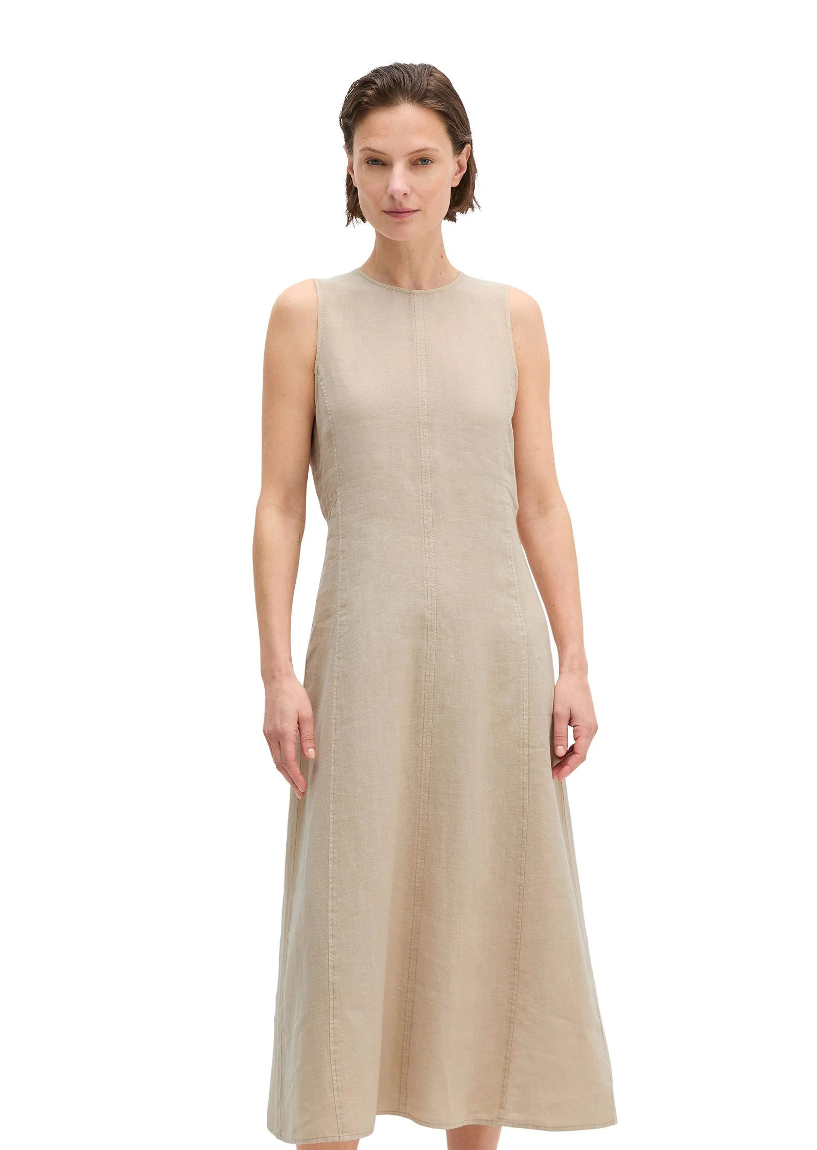 Leinenkleid Midi ärmellos - Image 3