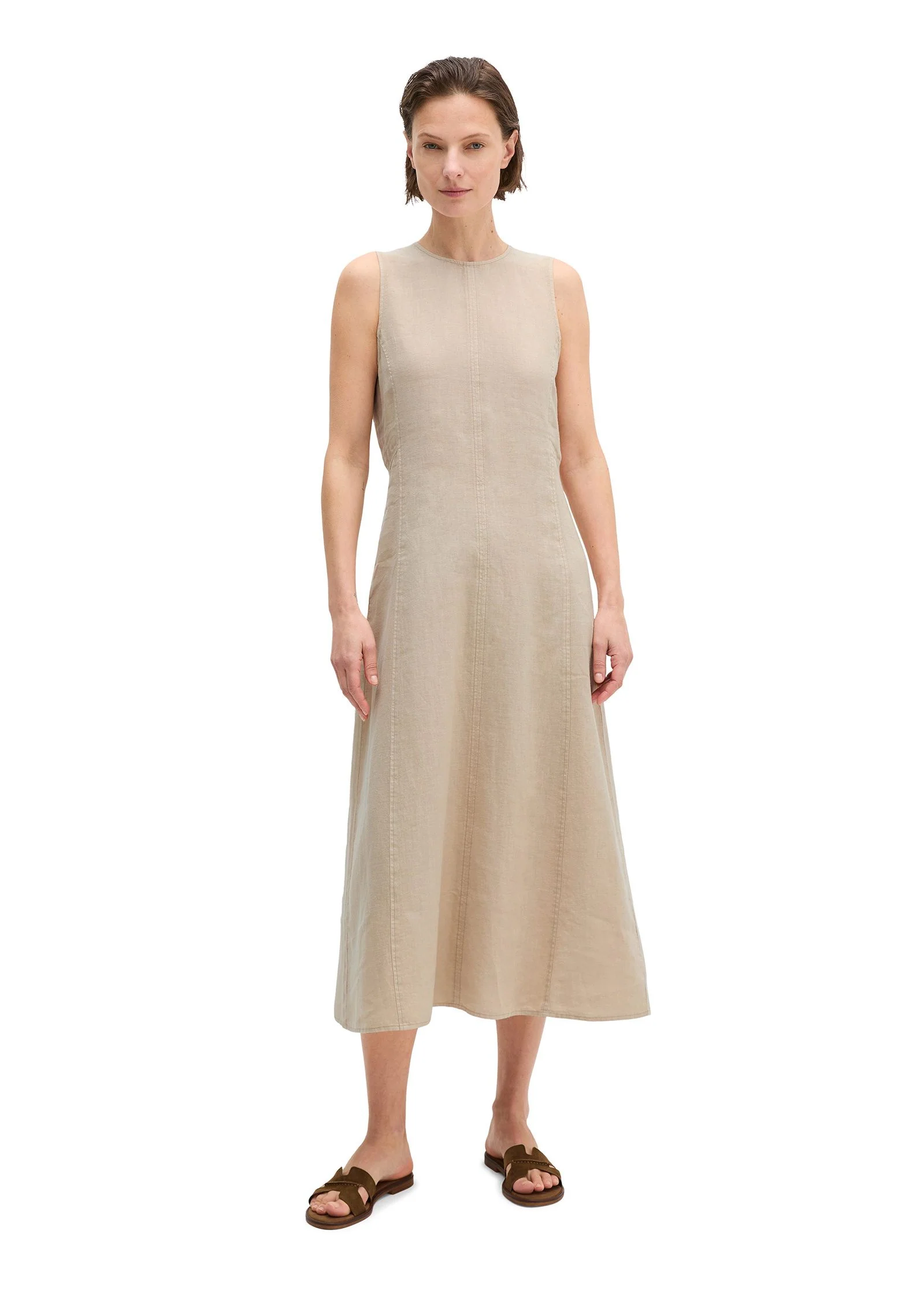Leinenkleid Midi ärmellos - Image 4