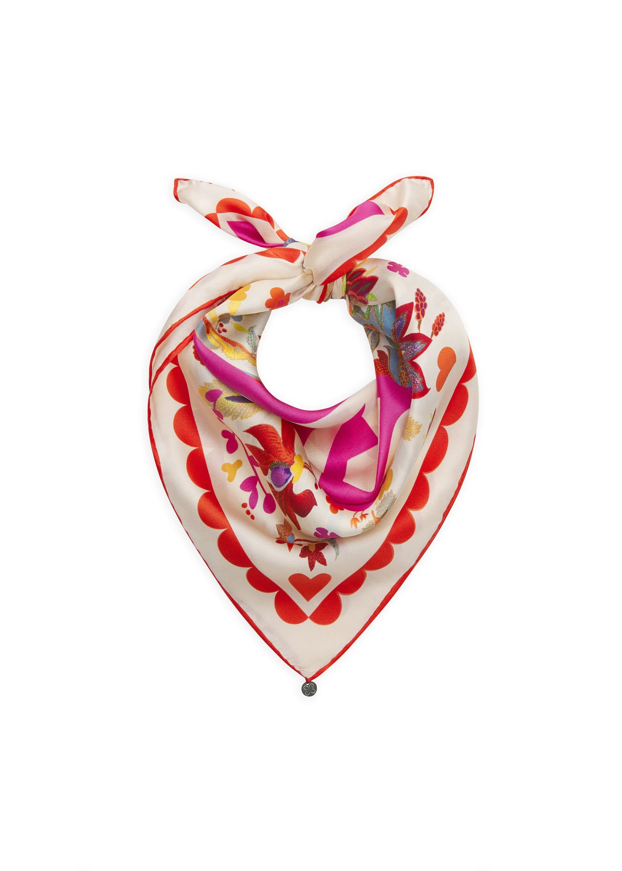 Nickituch aus Seide mit Blumenmuster