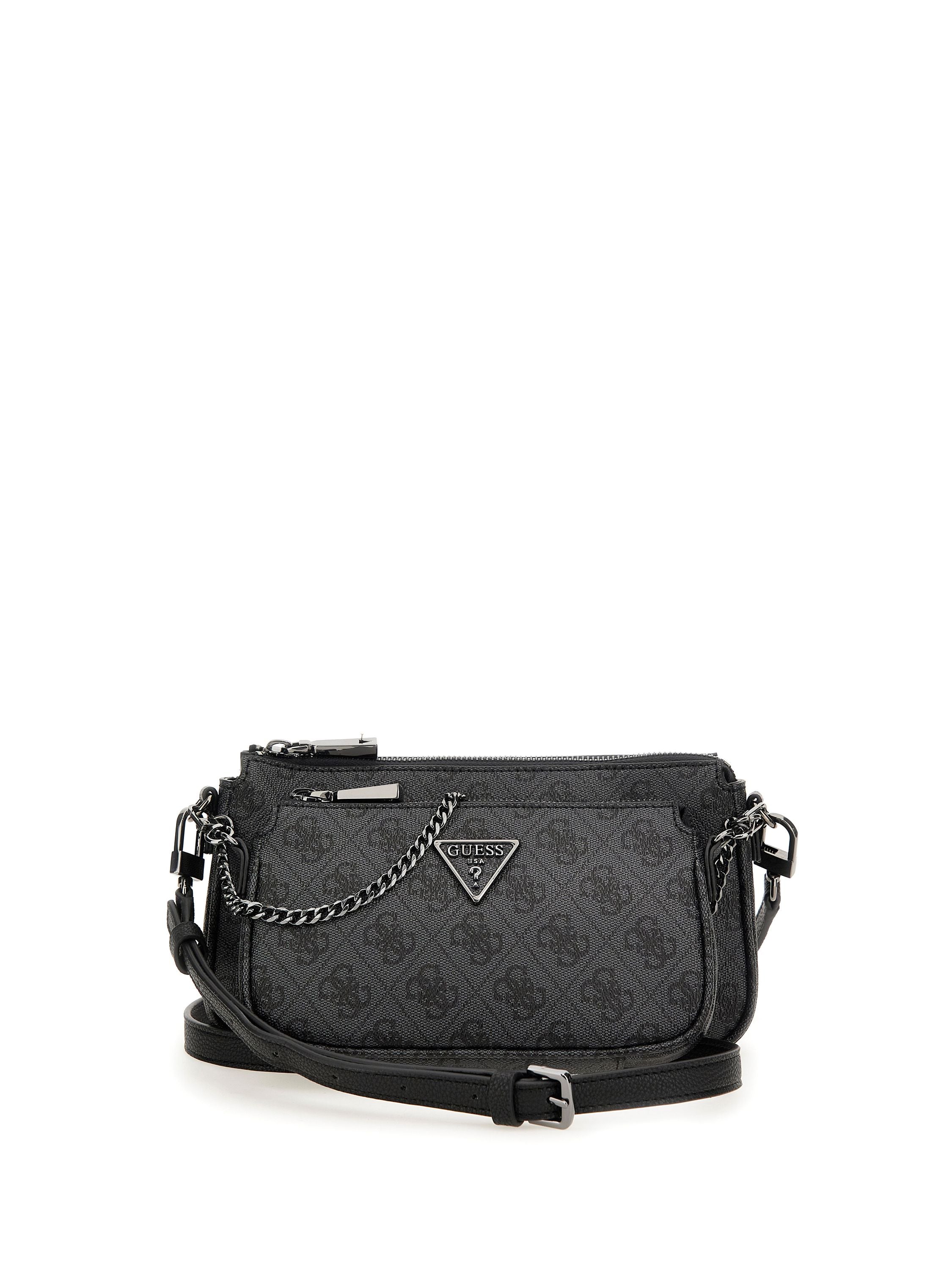 NOELLE II DBL POUCH CROSSBODY, COAL LOGO