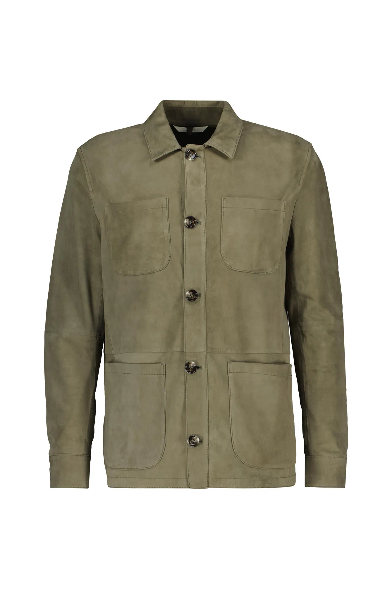 Overshirt aus Leder Regular Fit