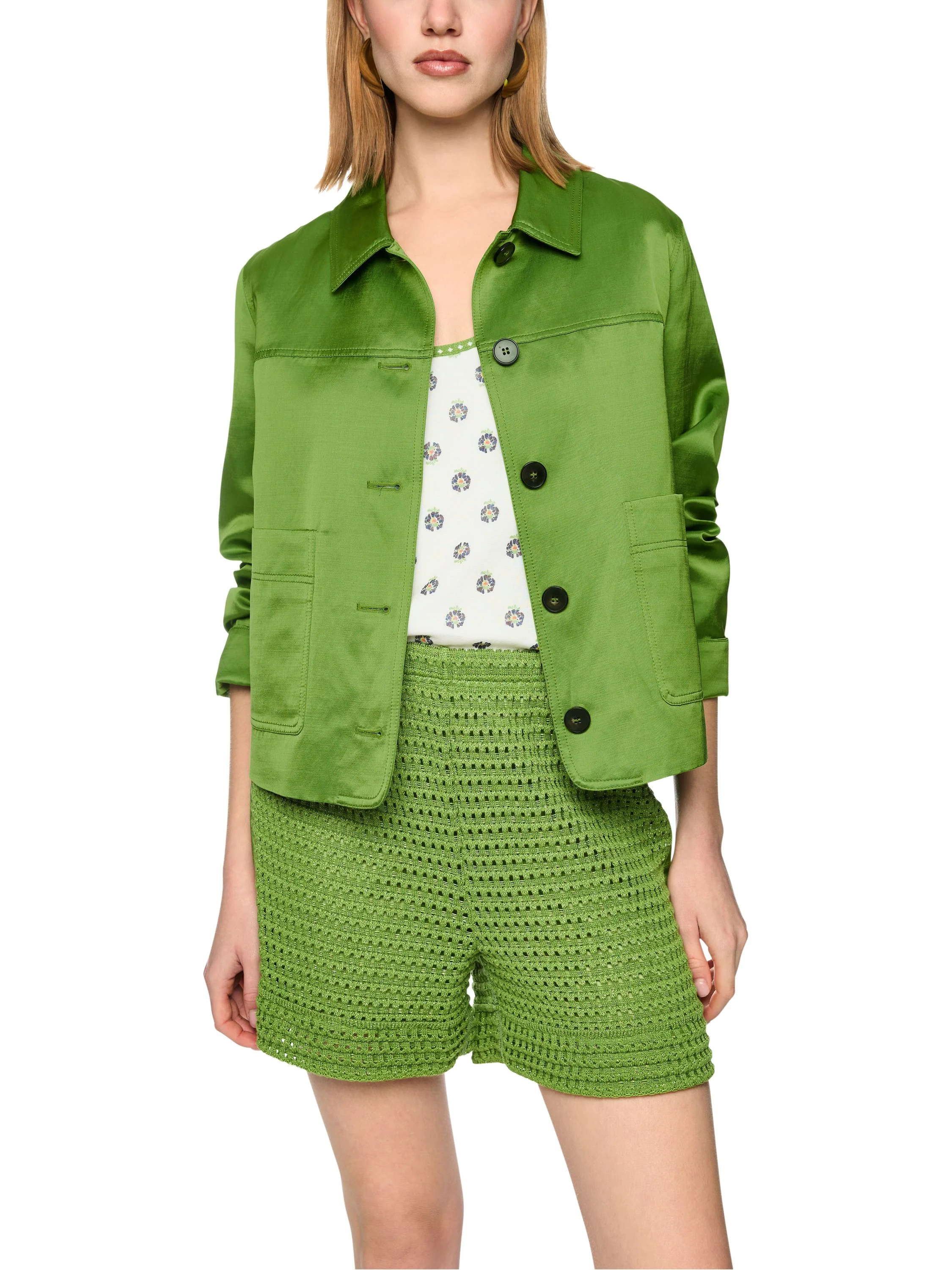 Overshirt aus schimmerndem  Viskosemix - Image 4