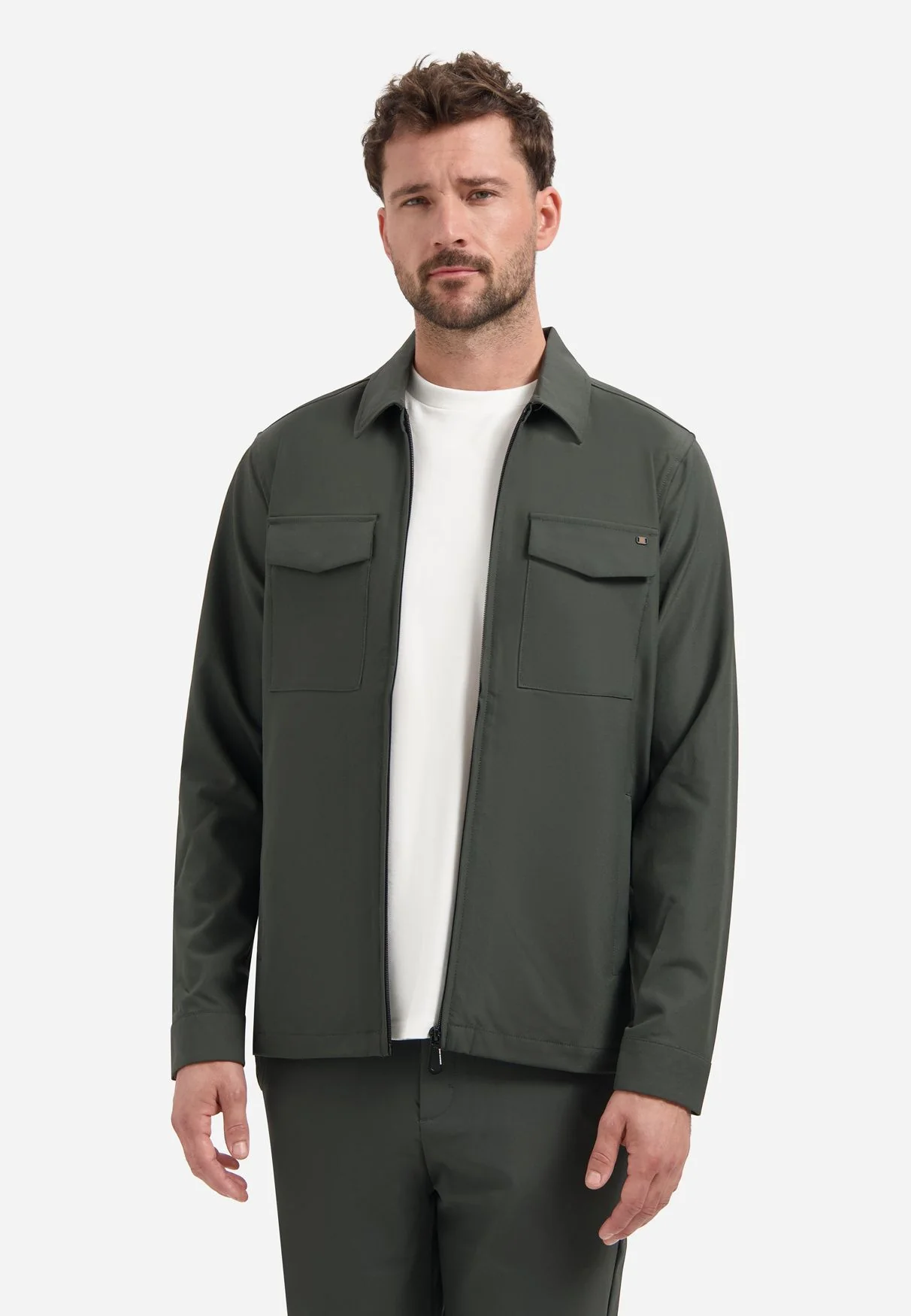 Overshirt mit aufgesetzten Taschen