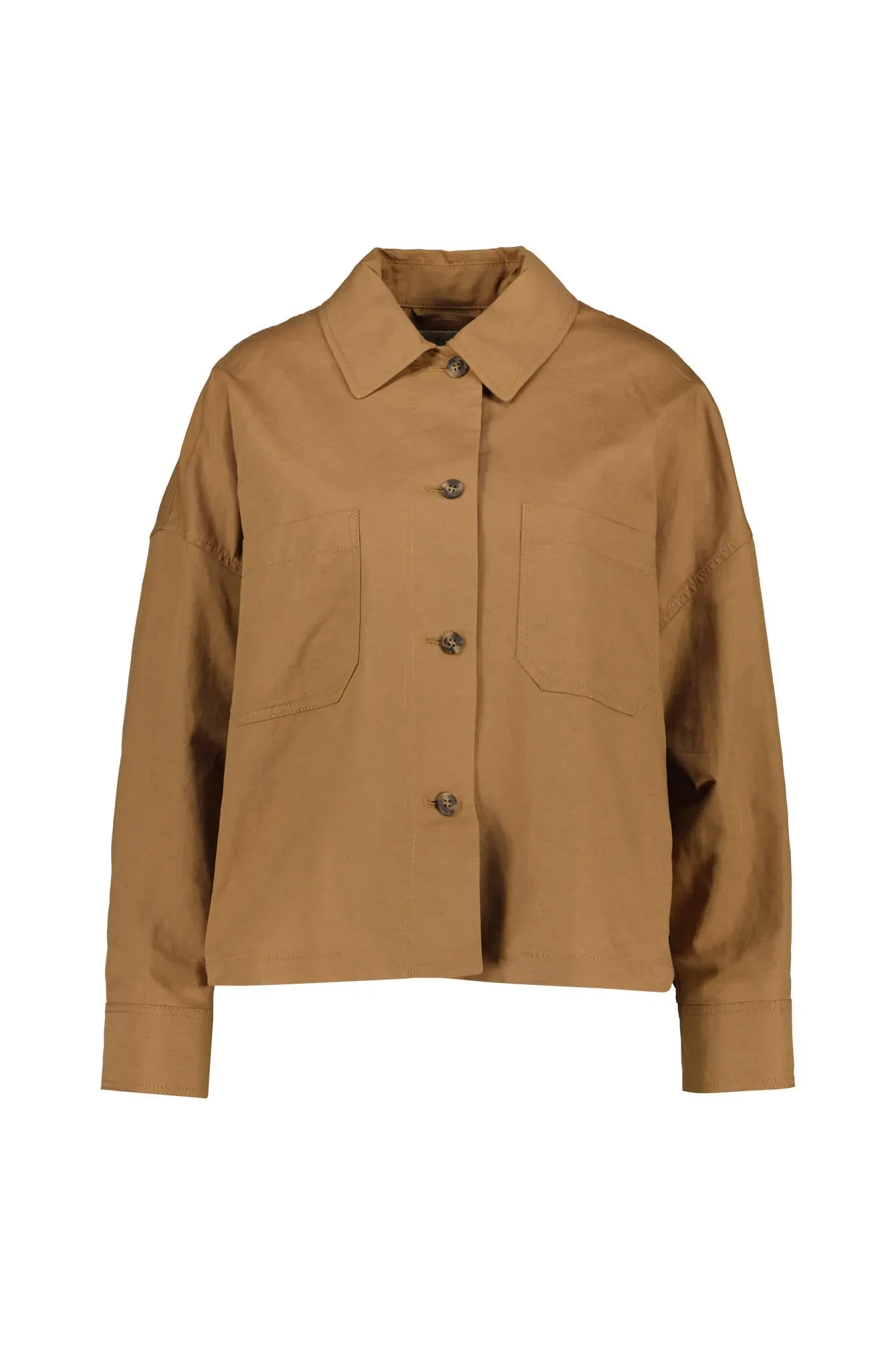 Overshirt Relaxed Fit aus Baumwoll-, Leinenmix
