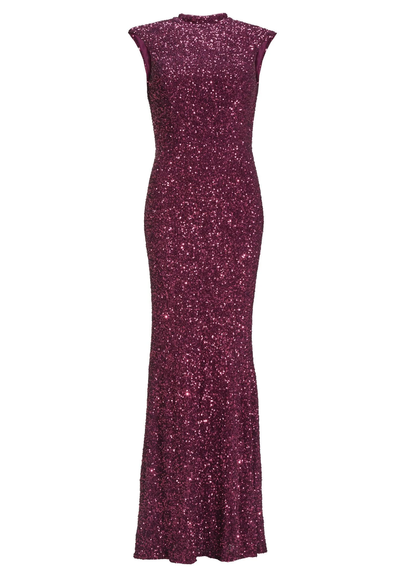 Paillettenkleid Maxi mit Rückenausschnitt