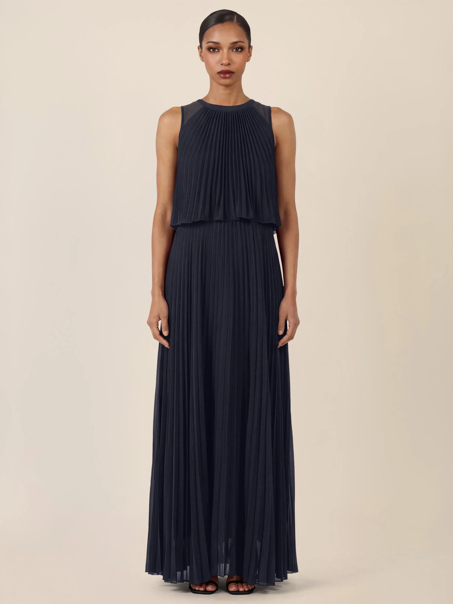 Plisseekleid Maxi aus Chiffon - Image 2
