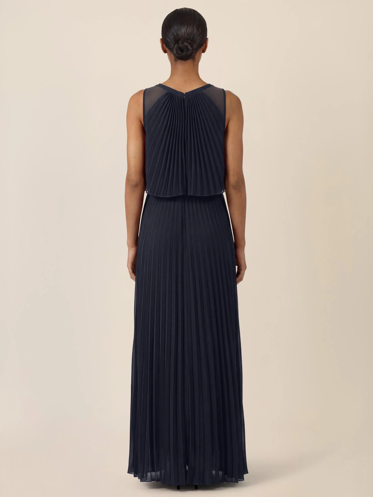 Plisseekleid Maxi aus Chiffon - Image 4