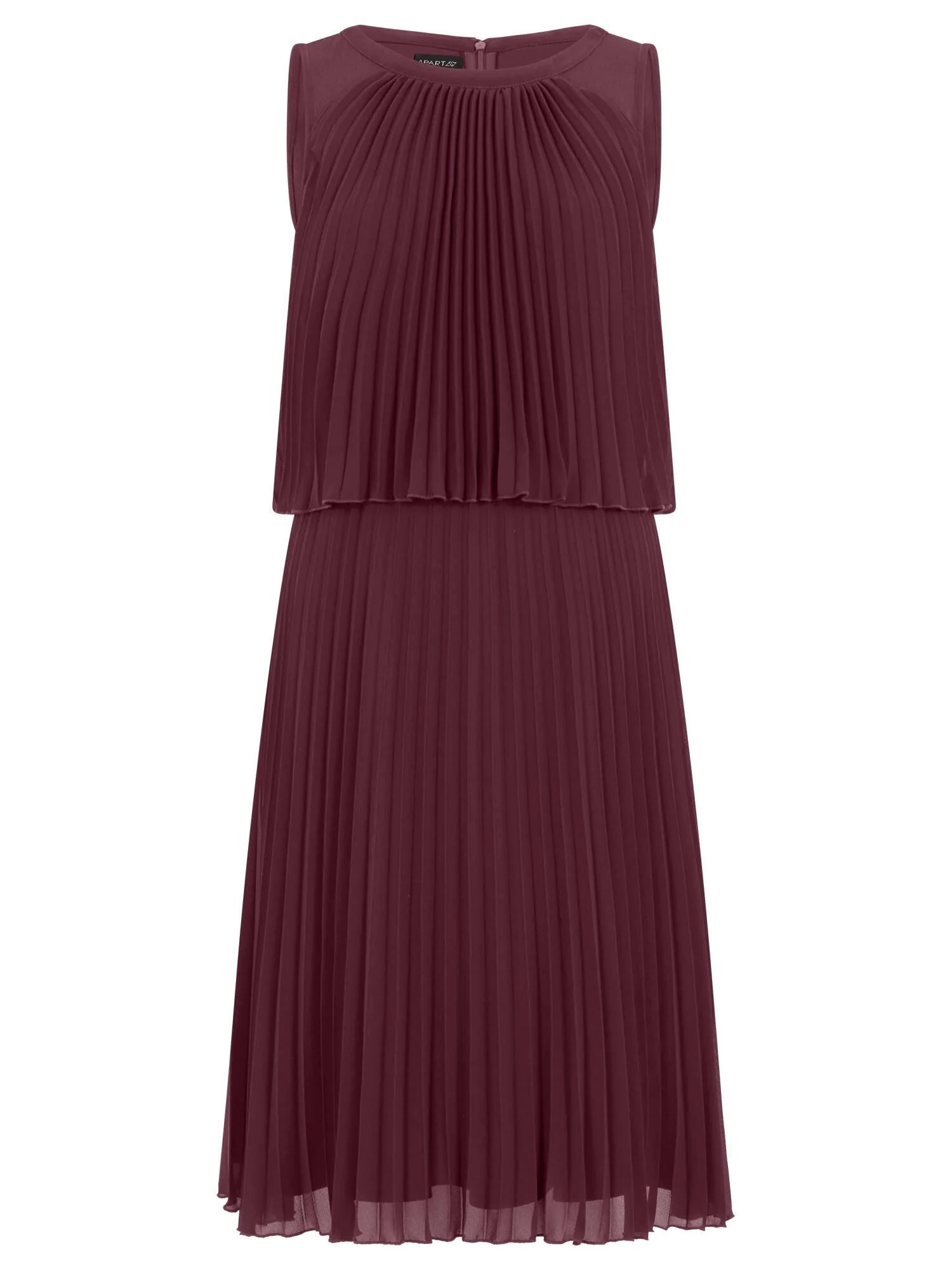 Plisseekleid Midi aus Chiffon