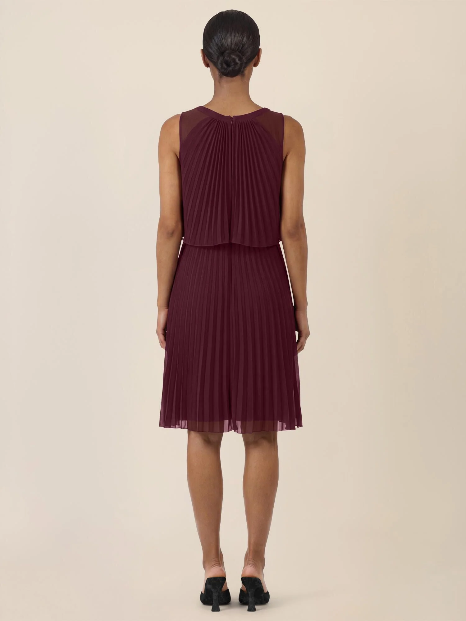 Plisseekleid Midi aus Chiffon - Image 5
