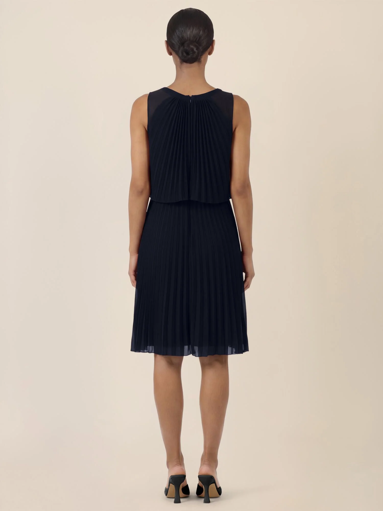 Plisseekleid Midi aus Chiffon - Image 4