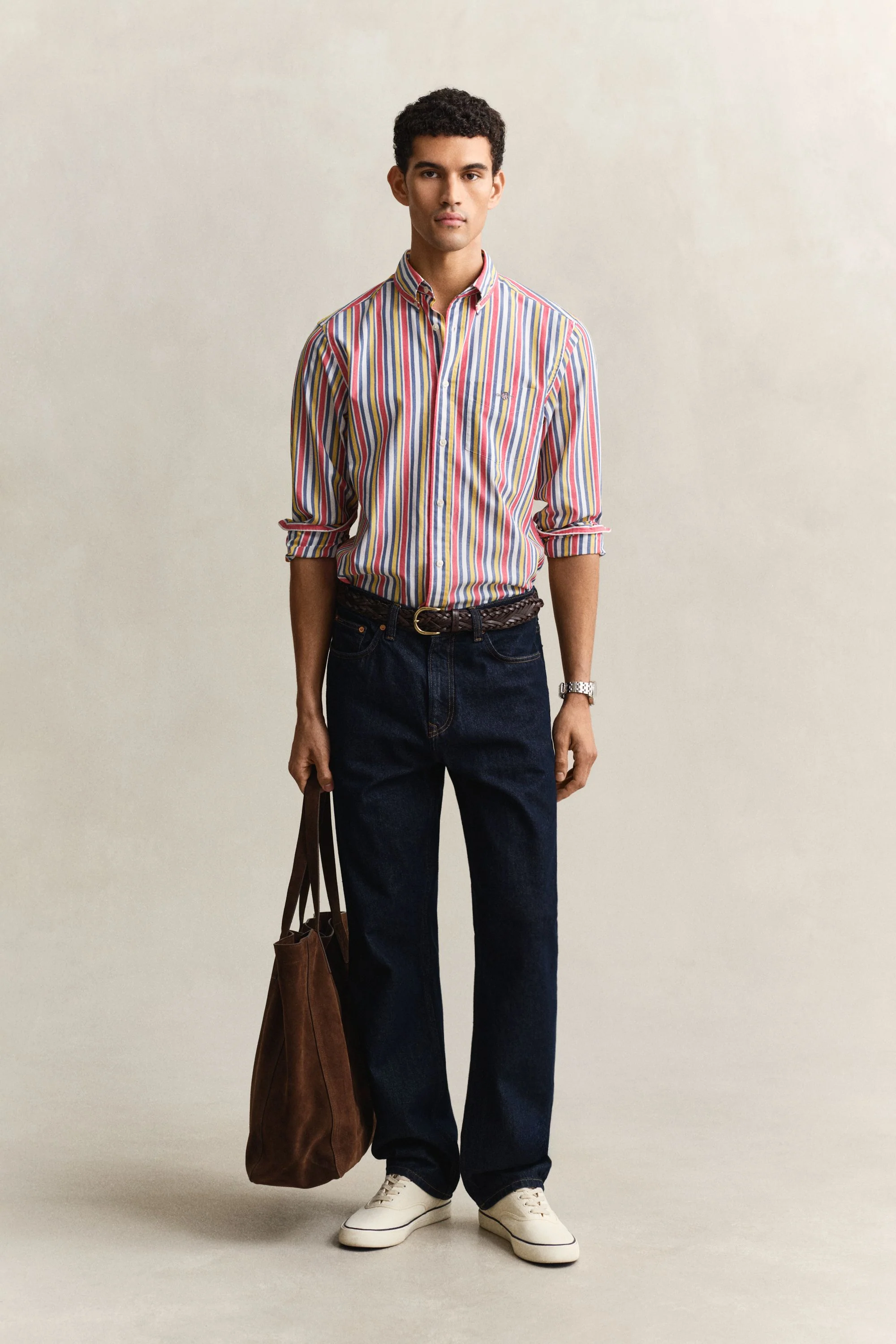Poplin-Hemd gestreift Regular Fit - Image 4