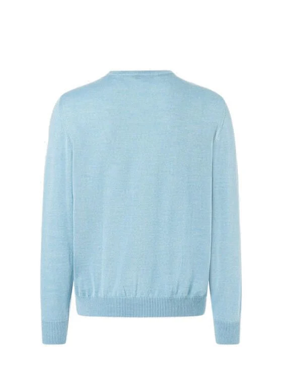 Pullover Rundhals 1/1 Arm, Ocean Aqua - Image 2