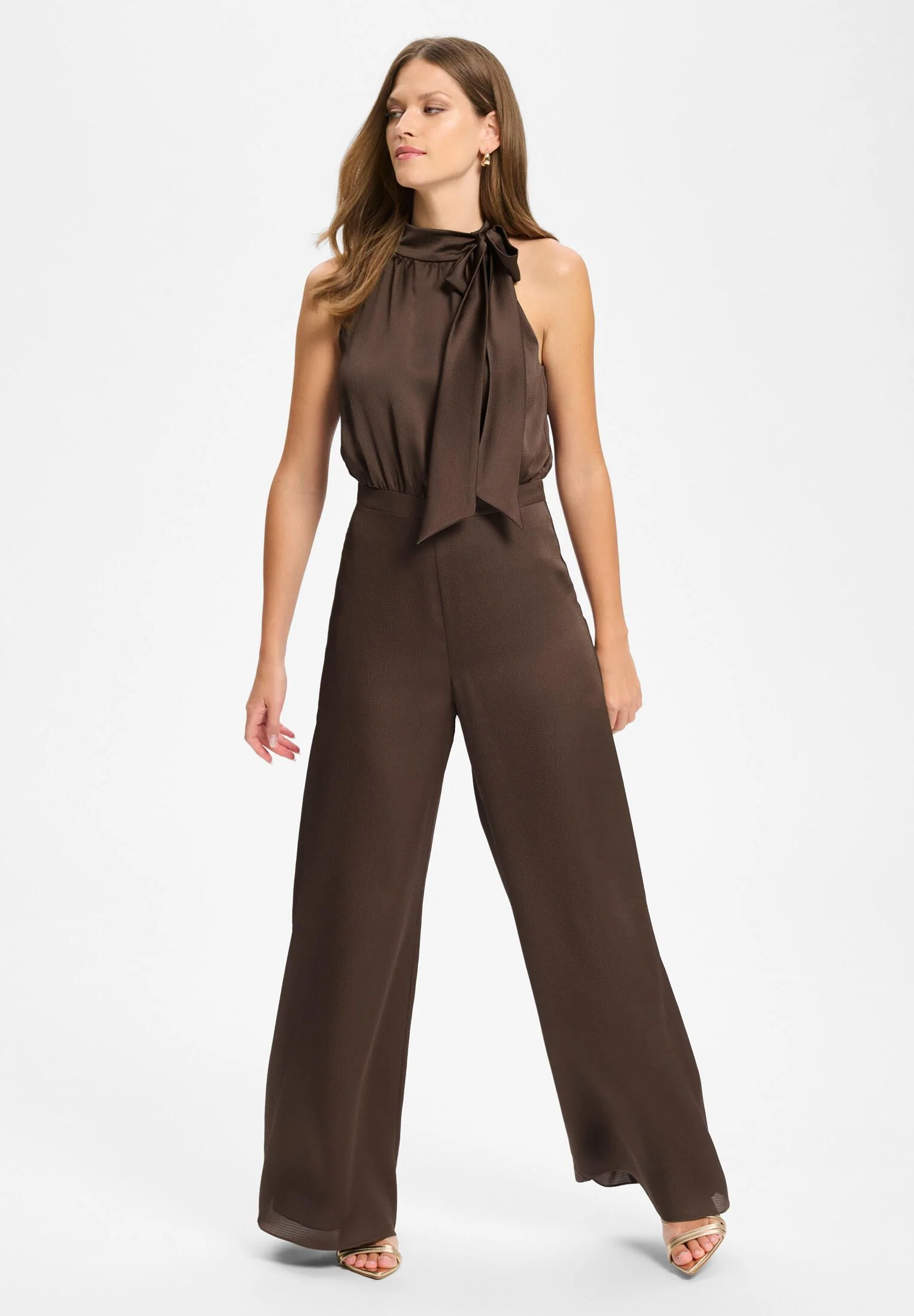 Satin-Jumpsuit mit Schluppe - Image 4
