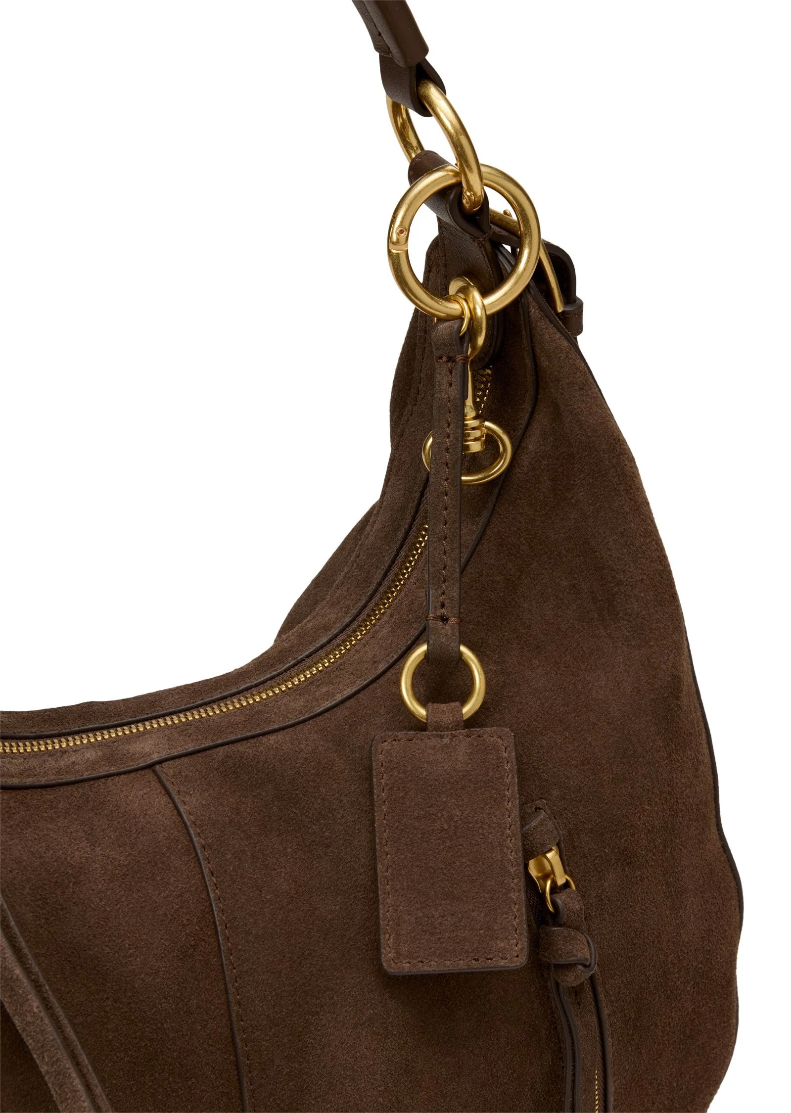 Schultertasche aus Veloursleder - Image 3
